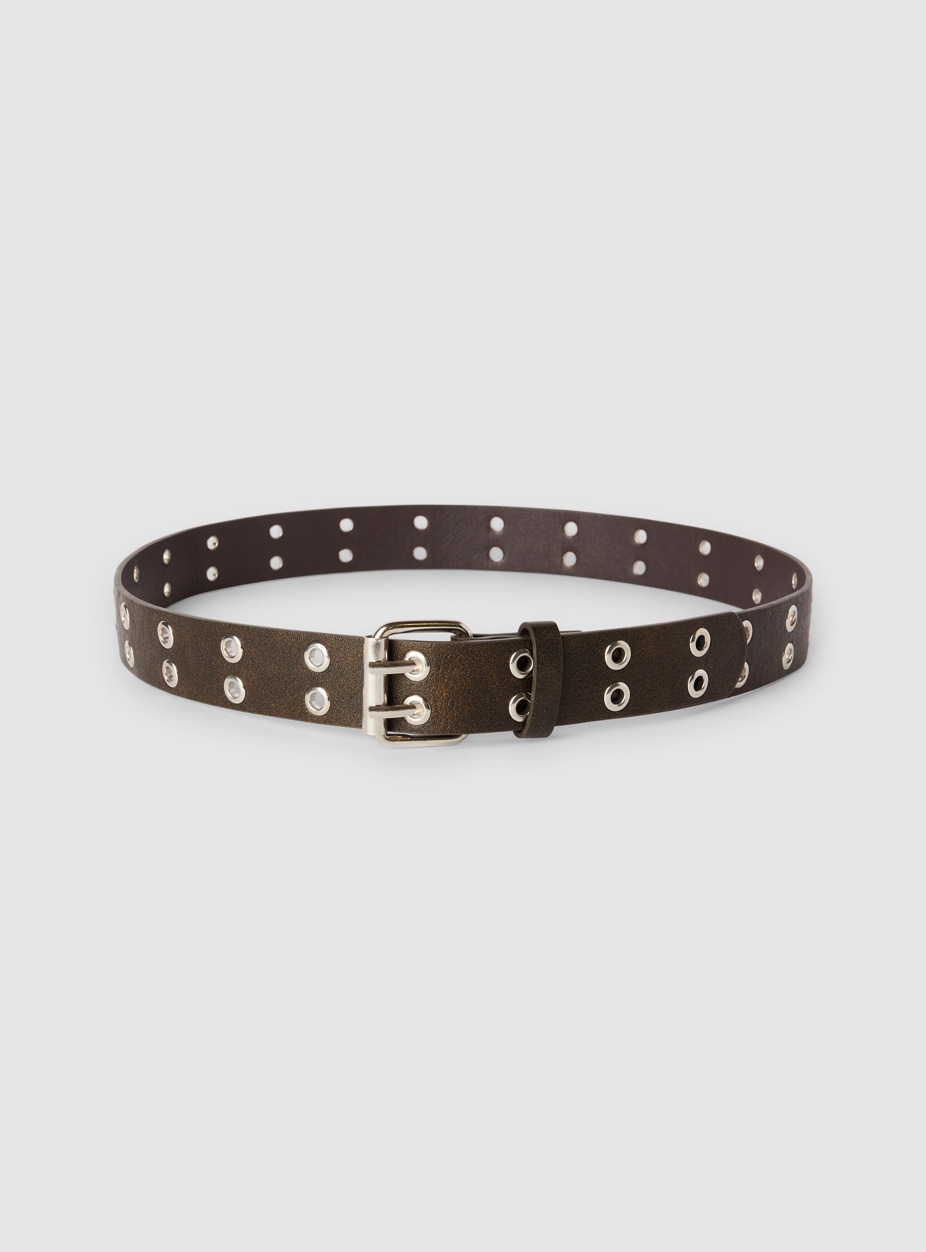 Belt with eyelets and square buckle – Terranova