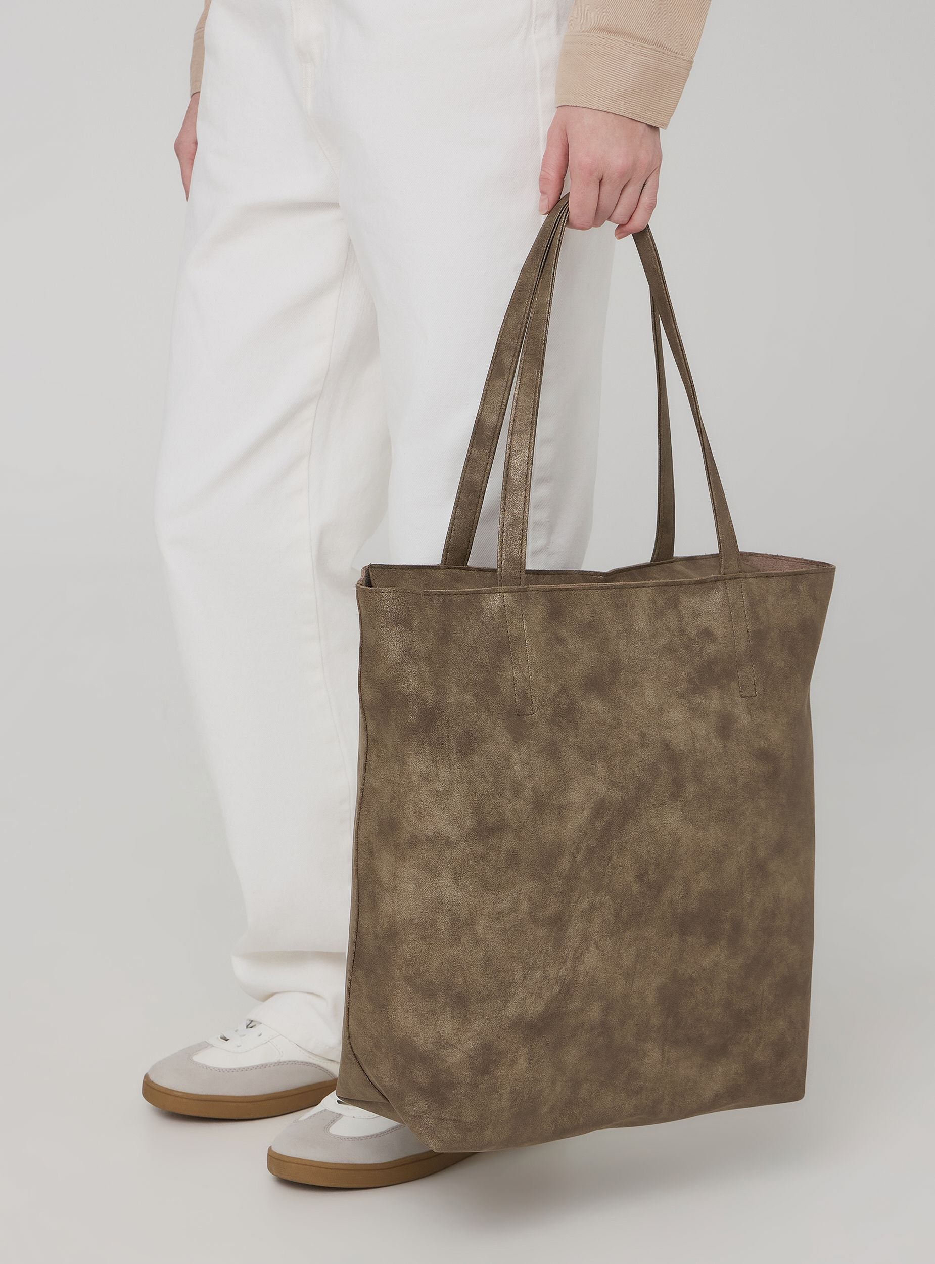 Borsa shopper effetto pelle Var nero borse