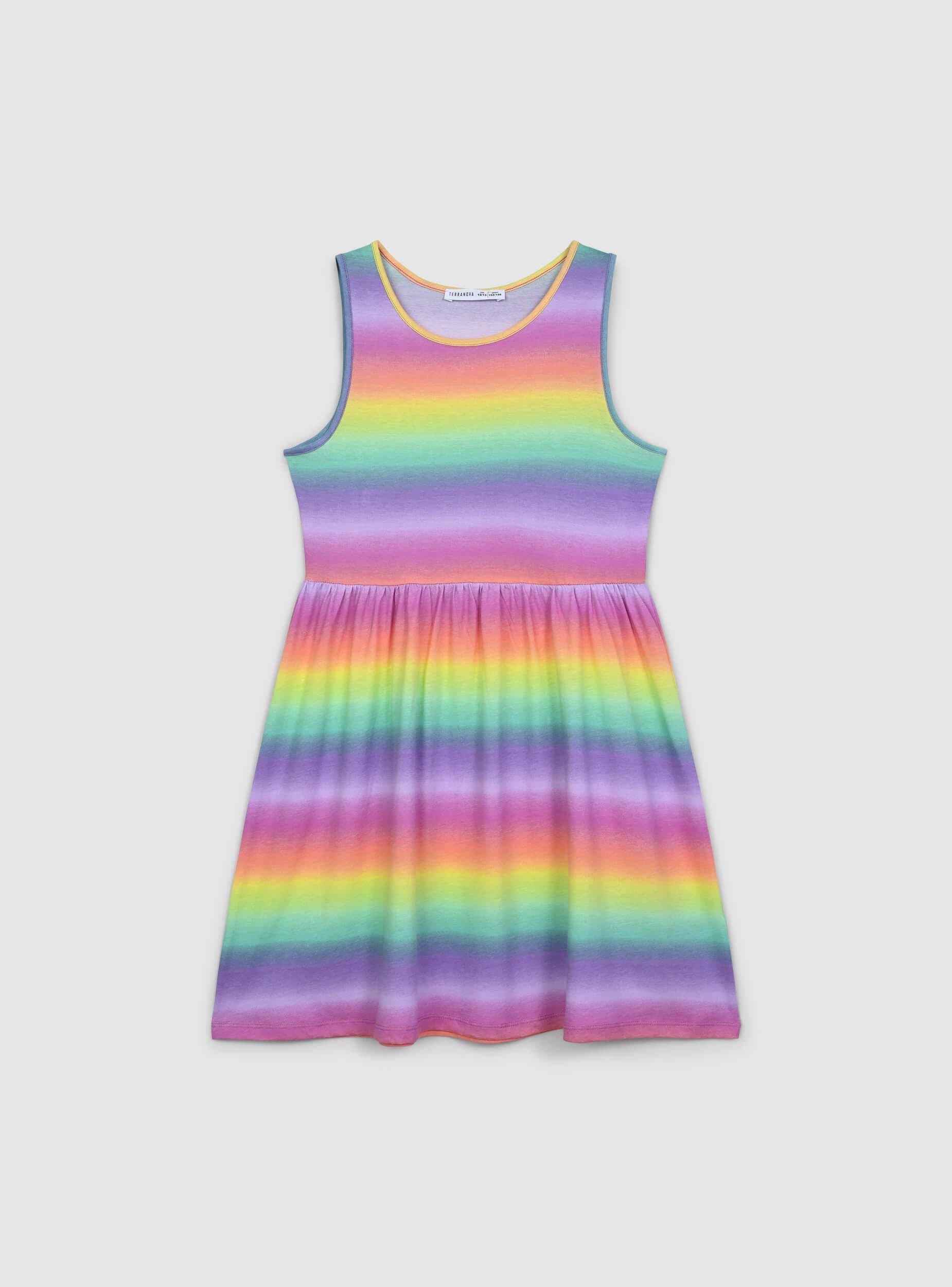 Vestito smanicato multicolor Var lilla donna