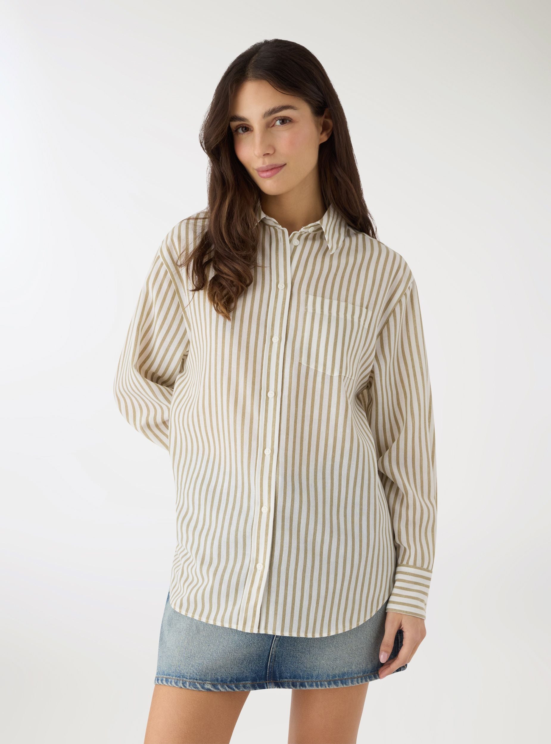 Striped Shirt With Chest Pocket Terranova striped-shirt-with-chest-pocket-terranova