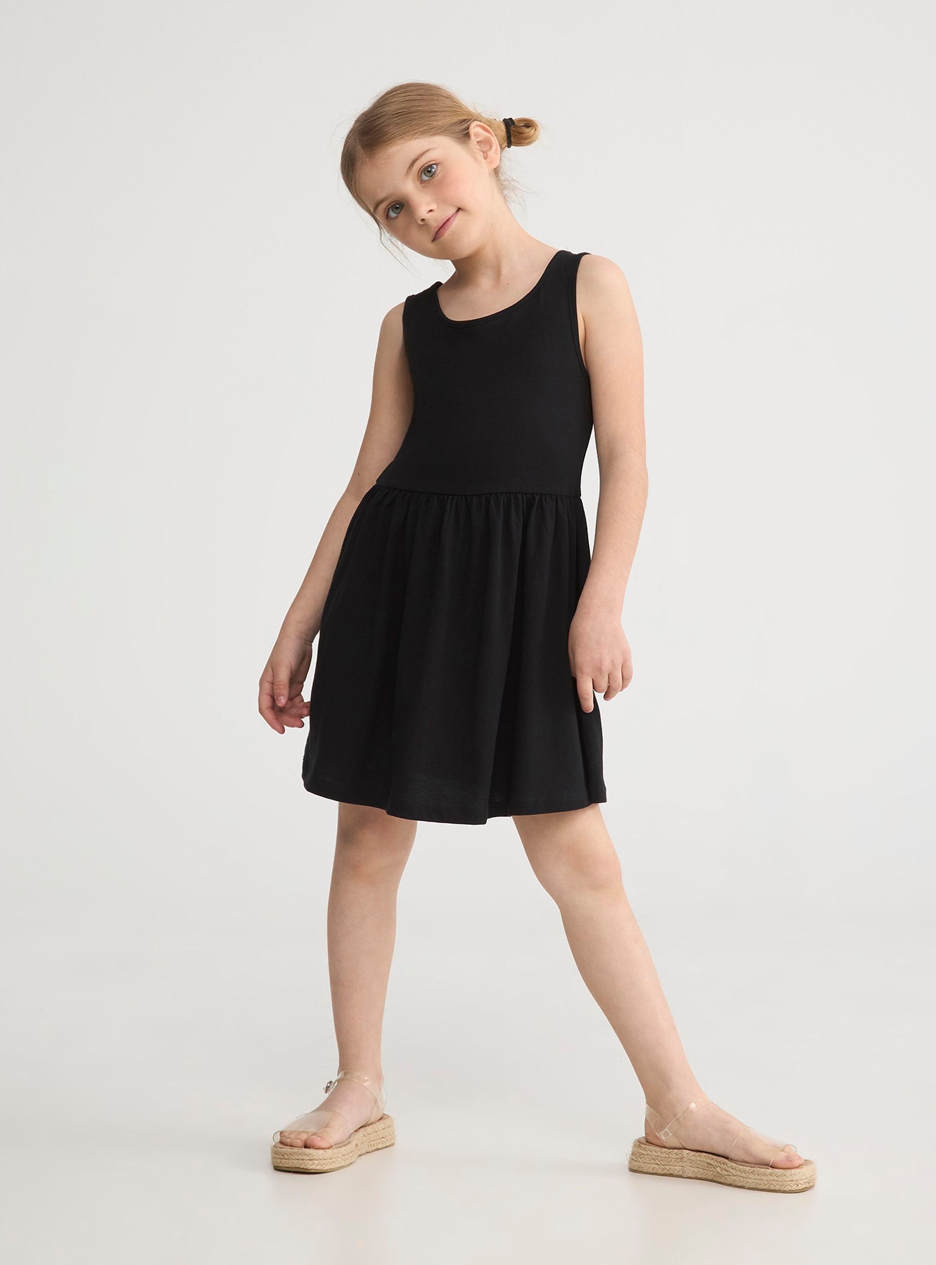 Vestito skater a tinta unita donna