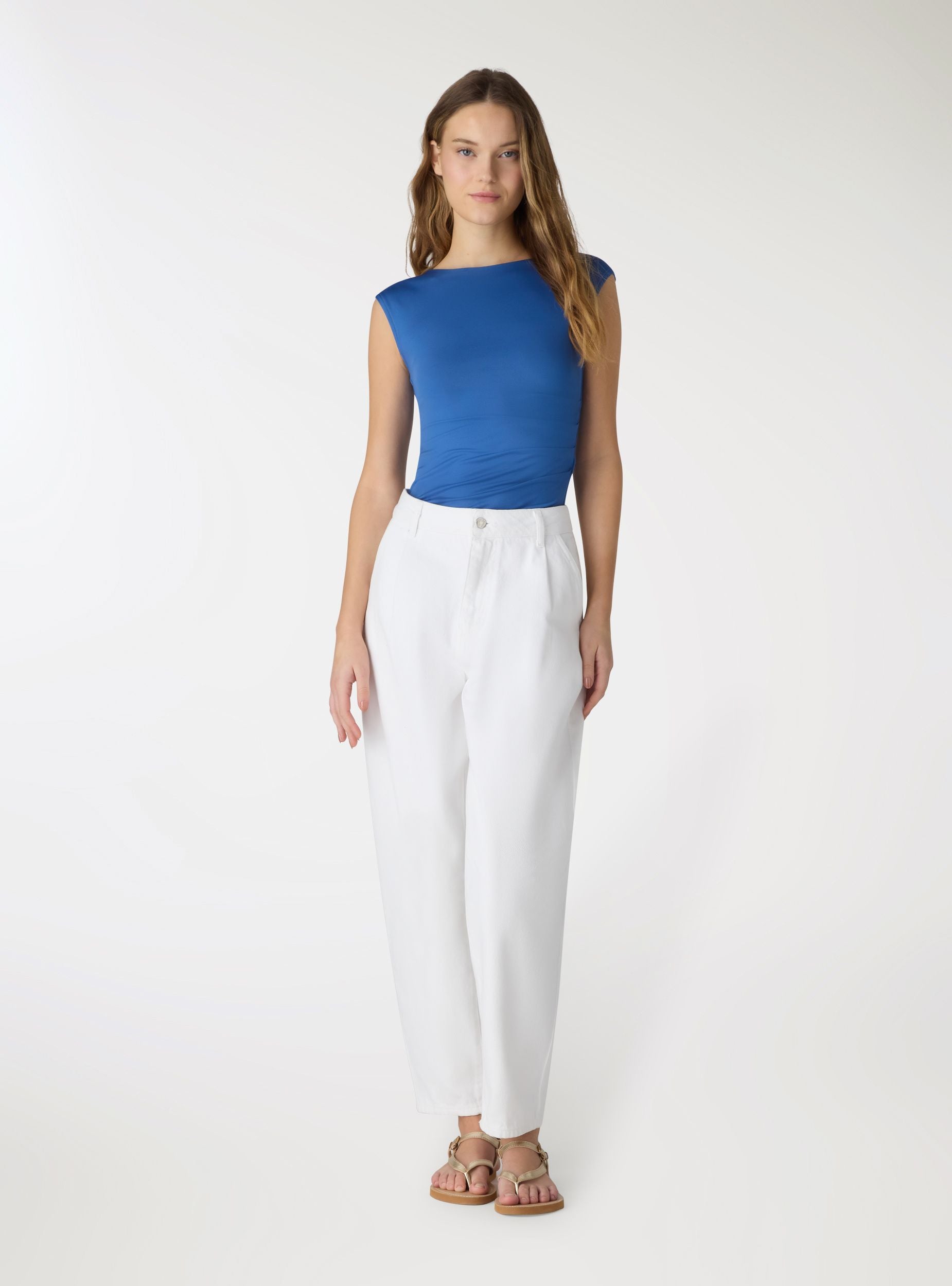 Pantaloni balloon con tasche alla francese