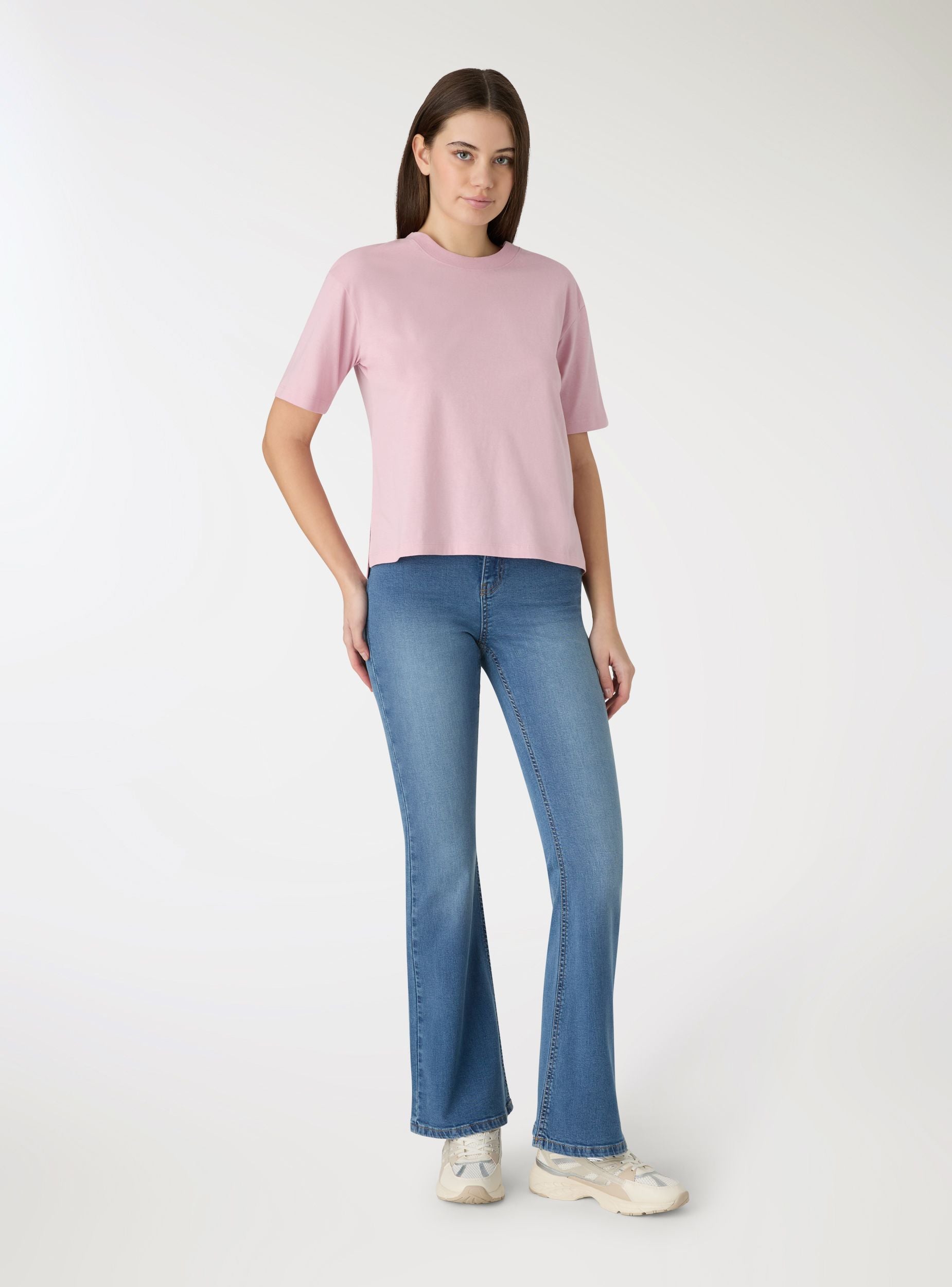 T-shirt ampia tinta unita