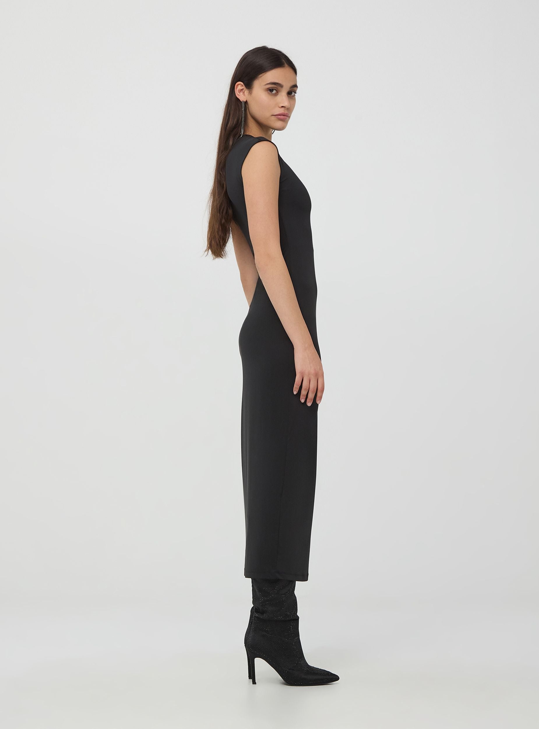 Vestito con maniche ad aletta donna