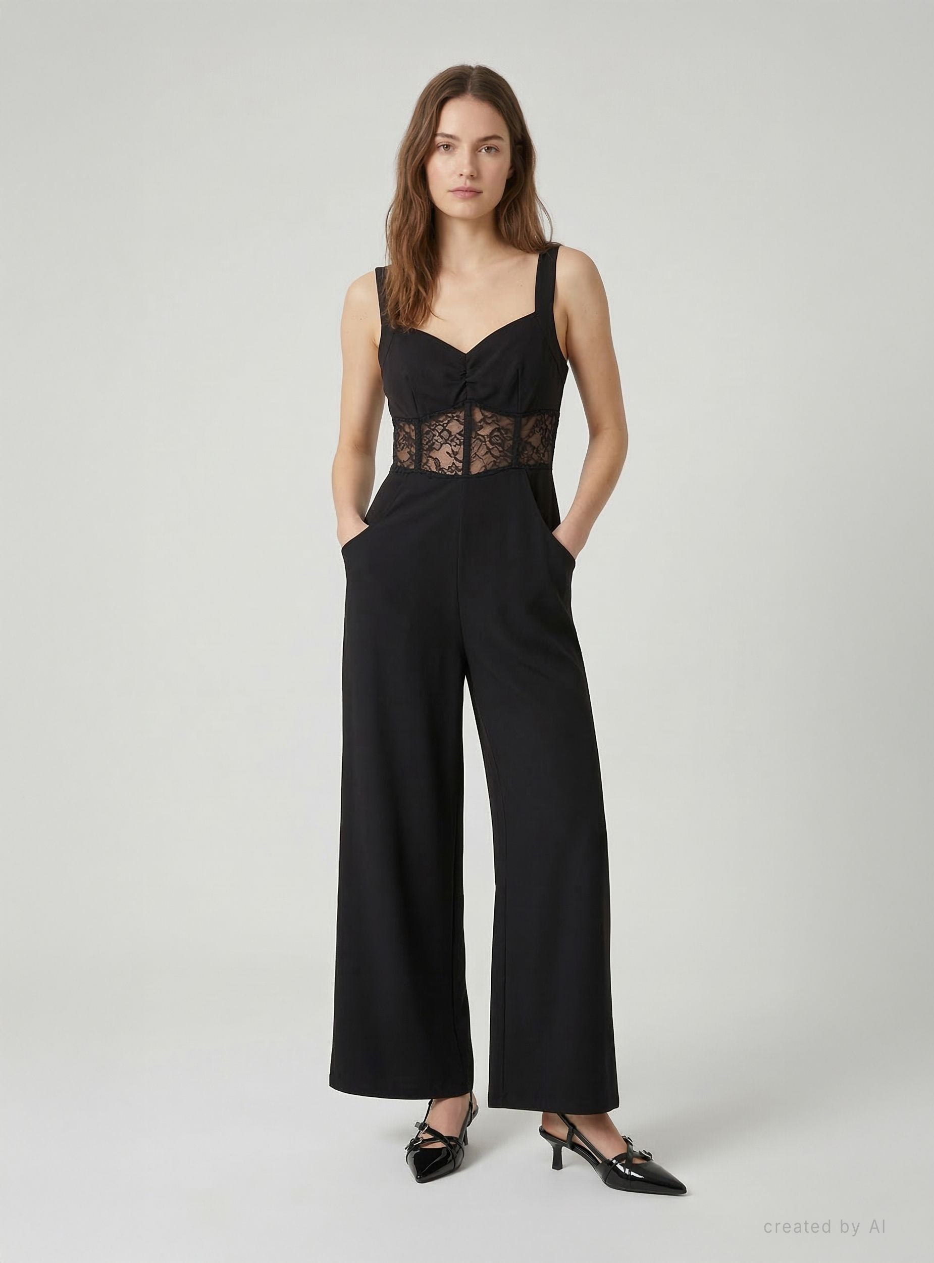 Tuta con corsetto pizzo donna