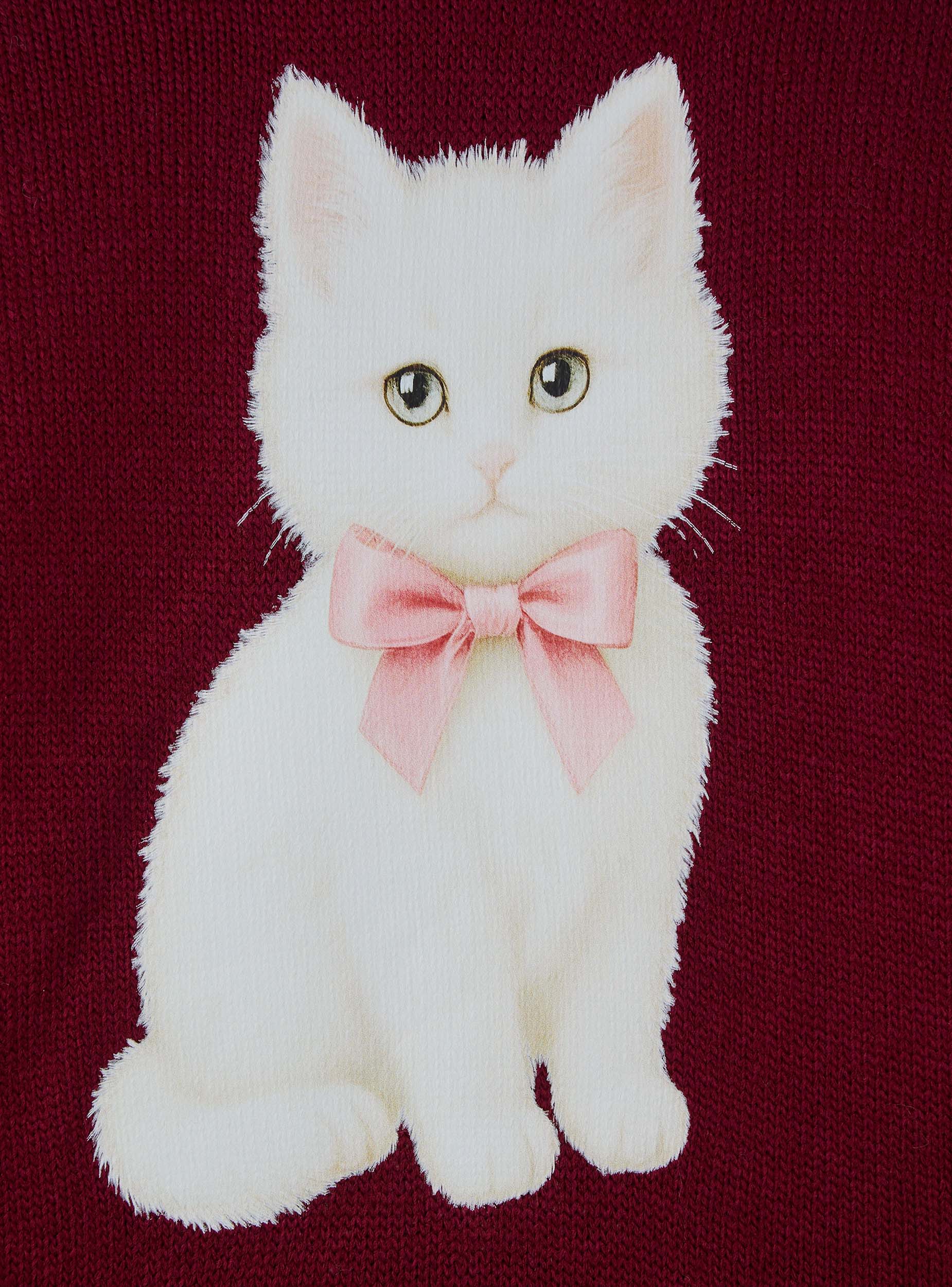 Maglia con stampa gattino