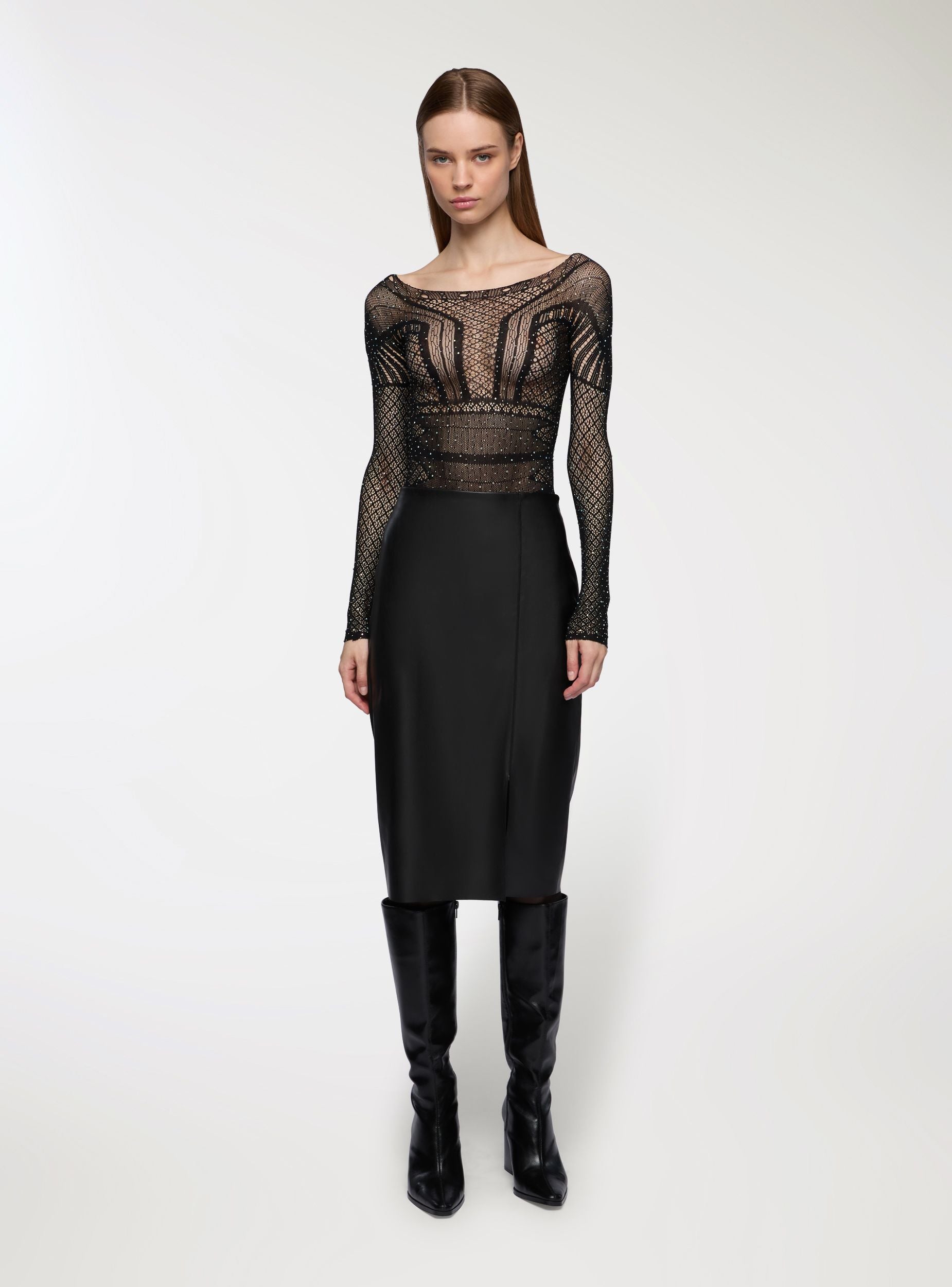 Body seamless con strass