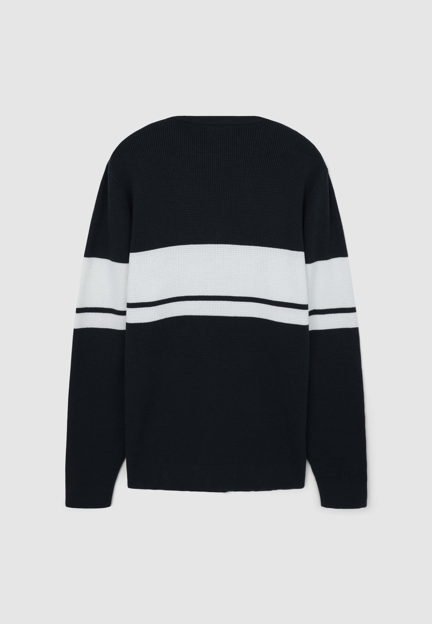 Maglia con motivo a righe Var blu navy