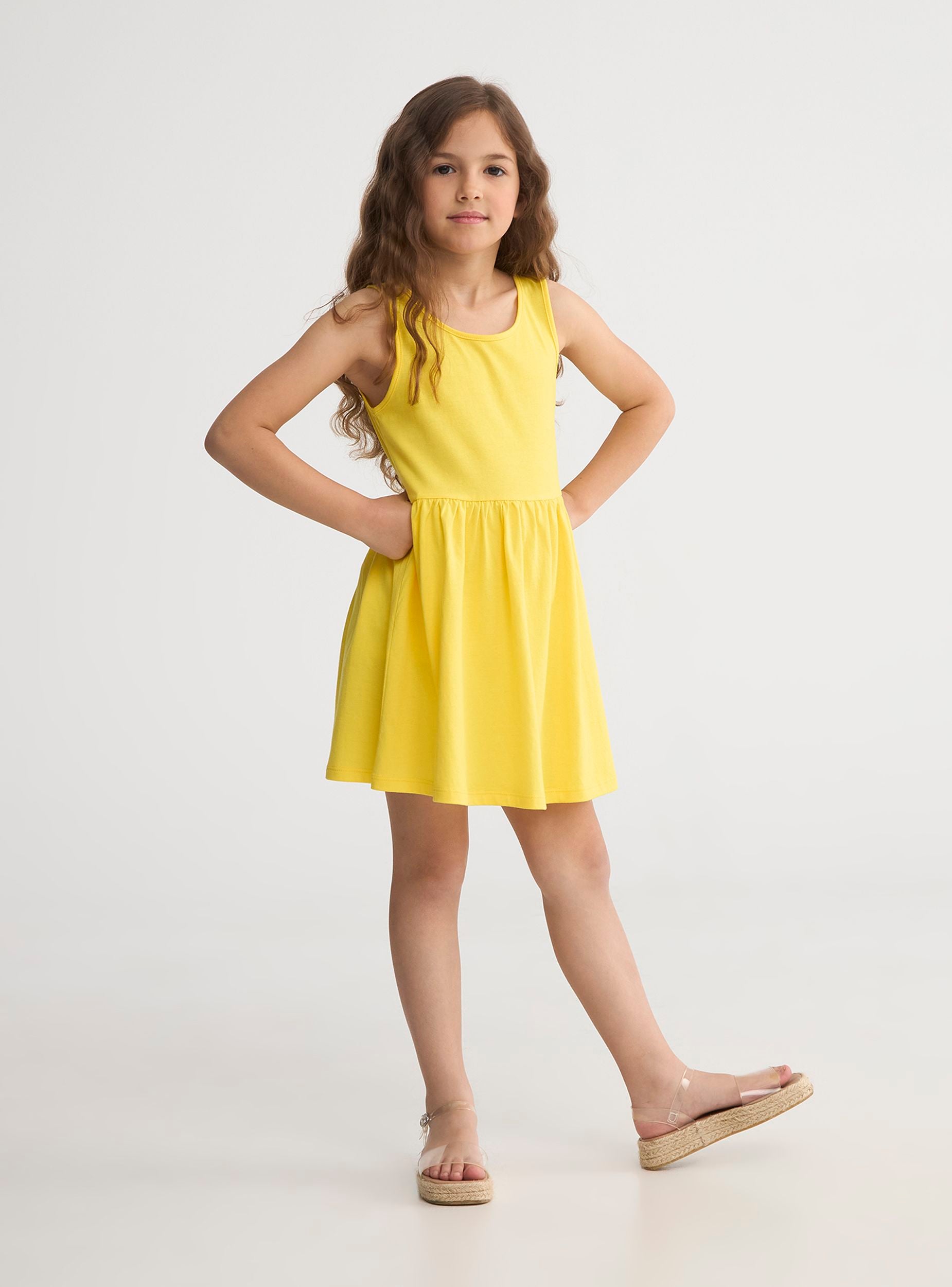 Plain-coloured skater dress - Terranova Plain-coloured skater dress - Terranova