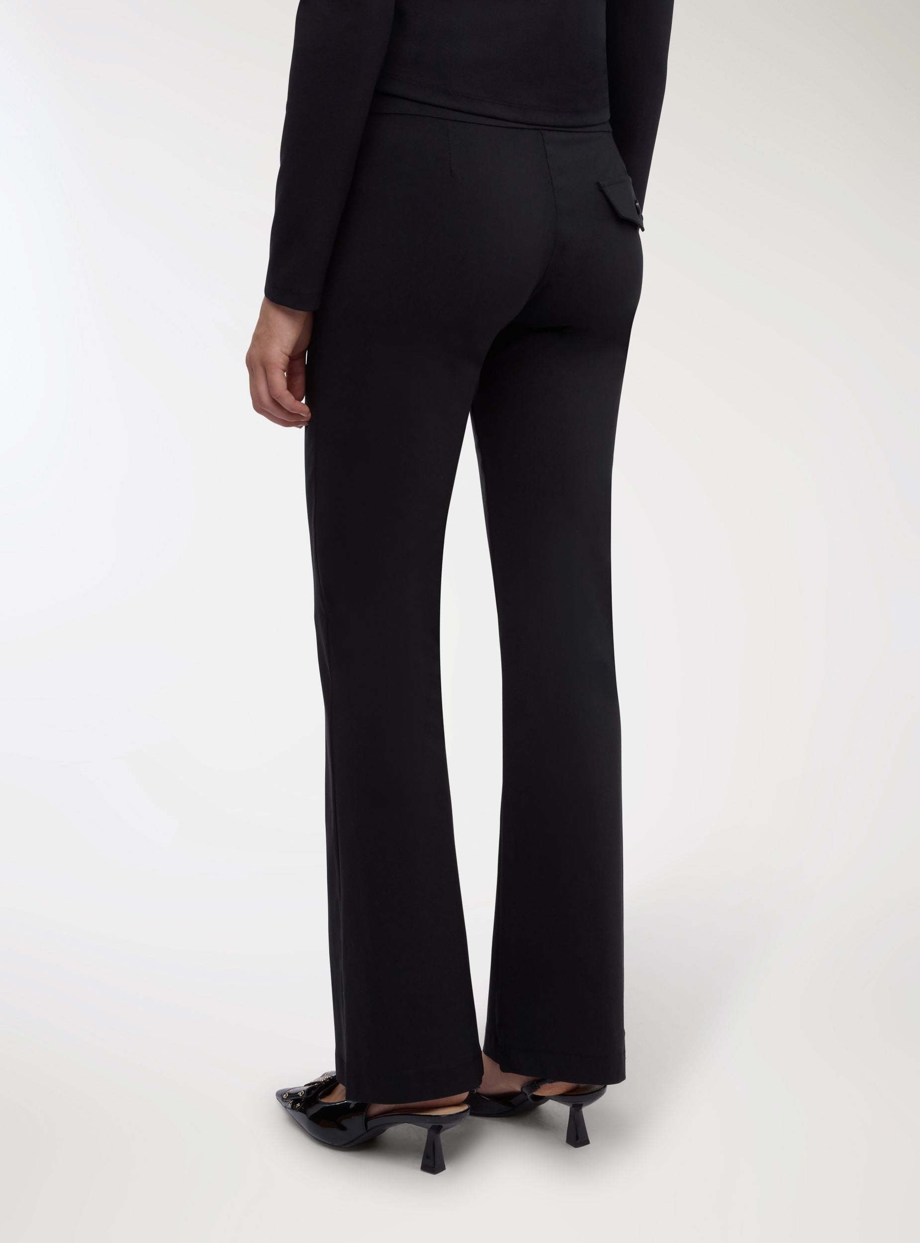 Plain-coloured flare trousers - Terranova Plain-coloured flare trousers - Terranova