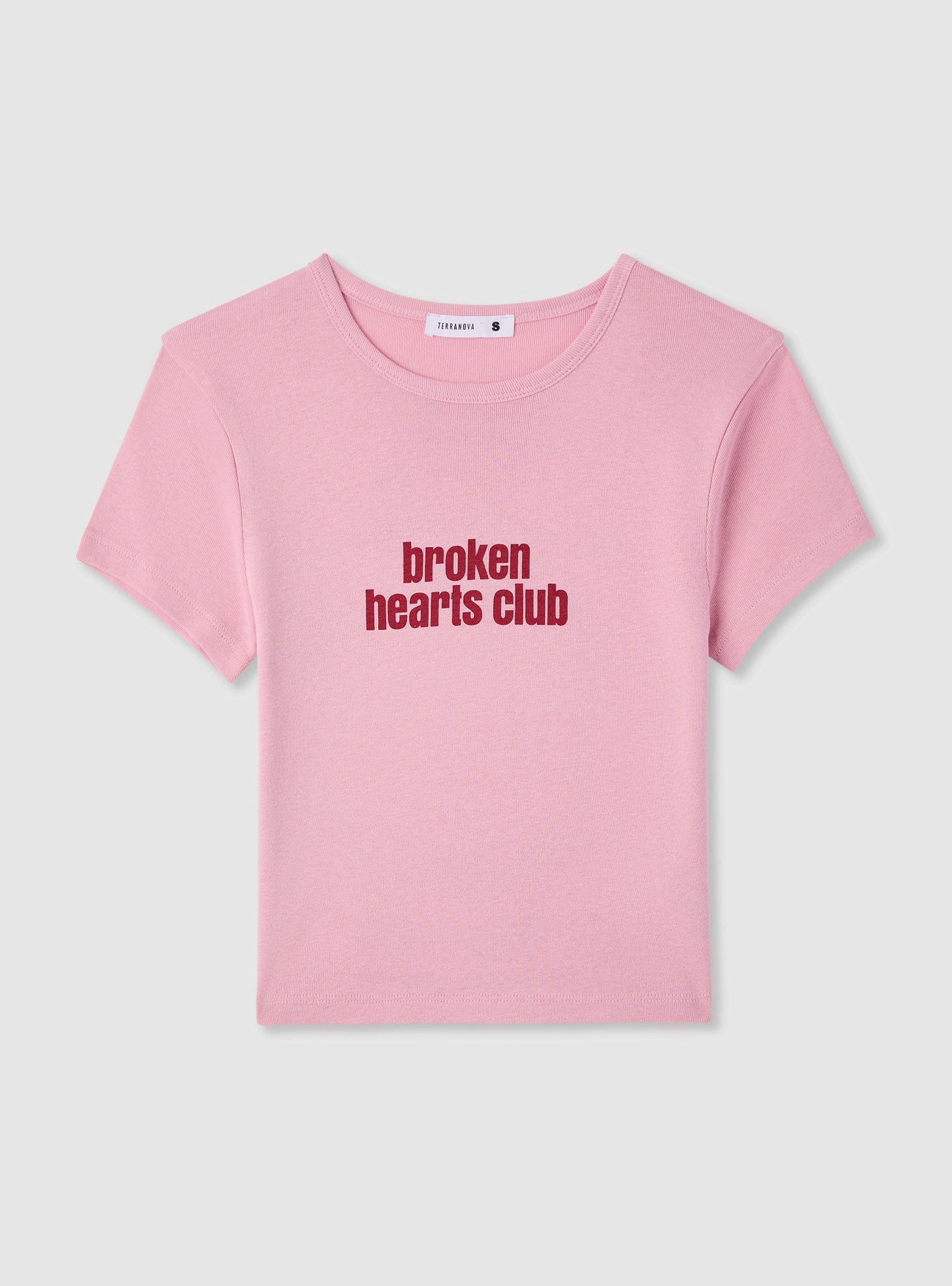 T-shirt crop con scritta donna