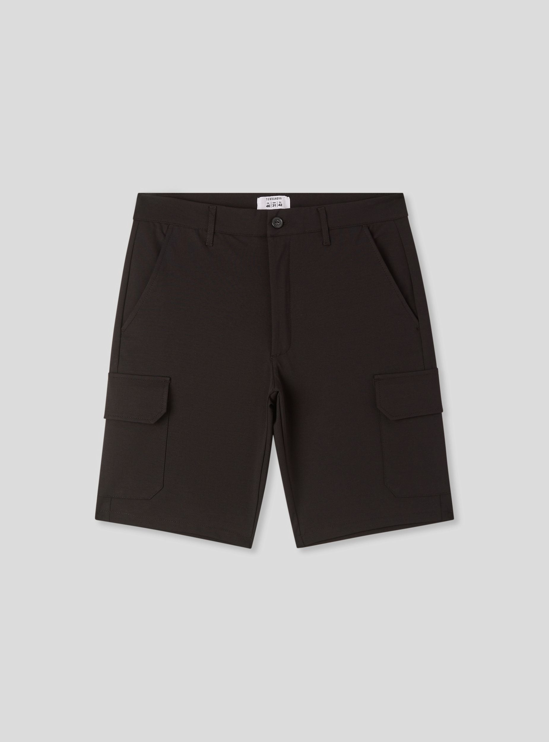 Pantaloncini cargo tinta unita