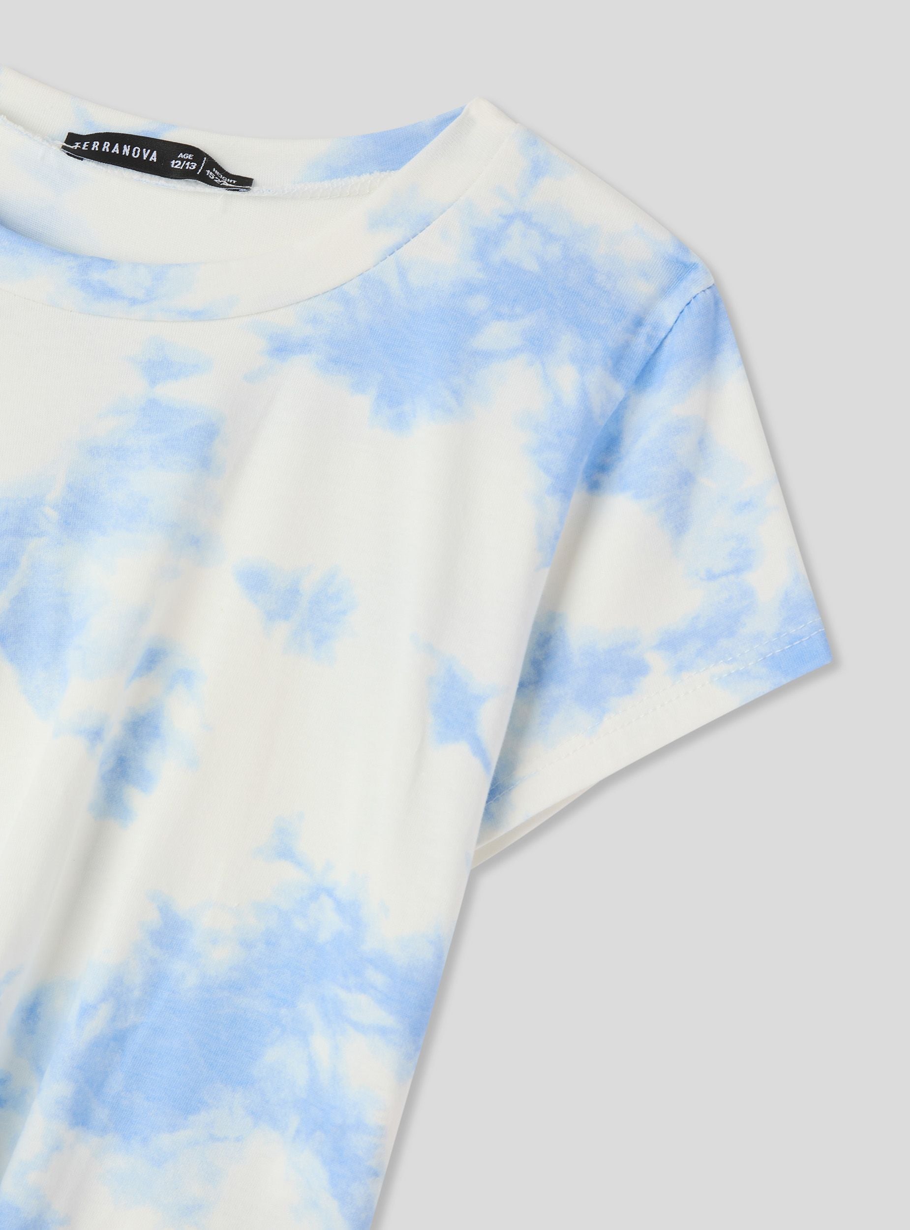 Set maglietta e shorts tie-dye Var azzurro