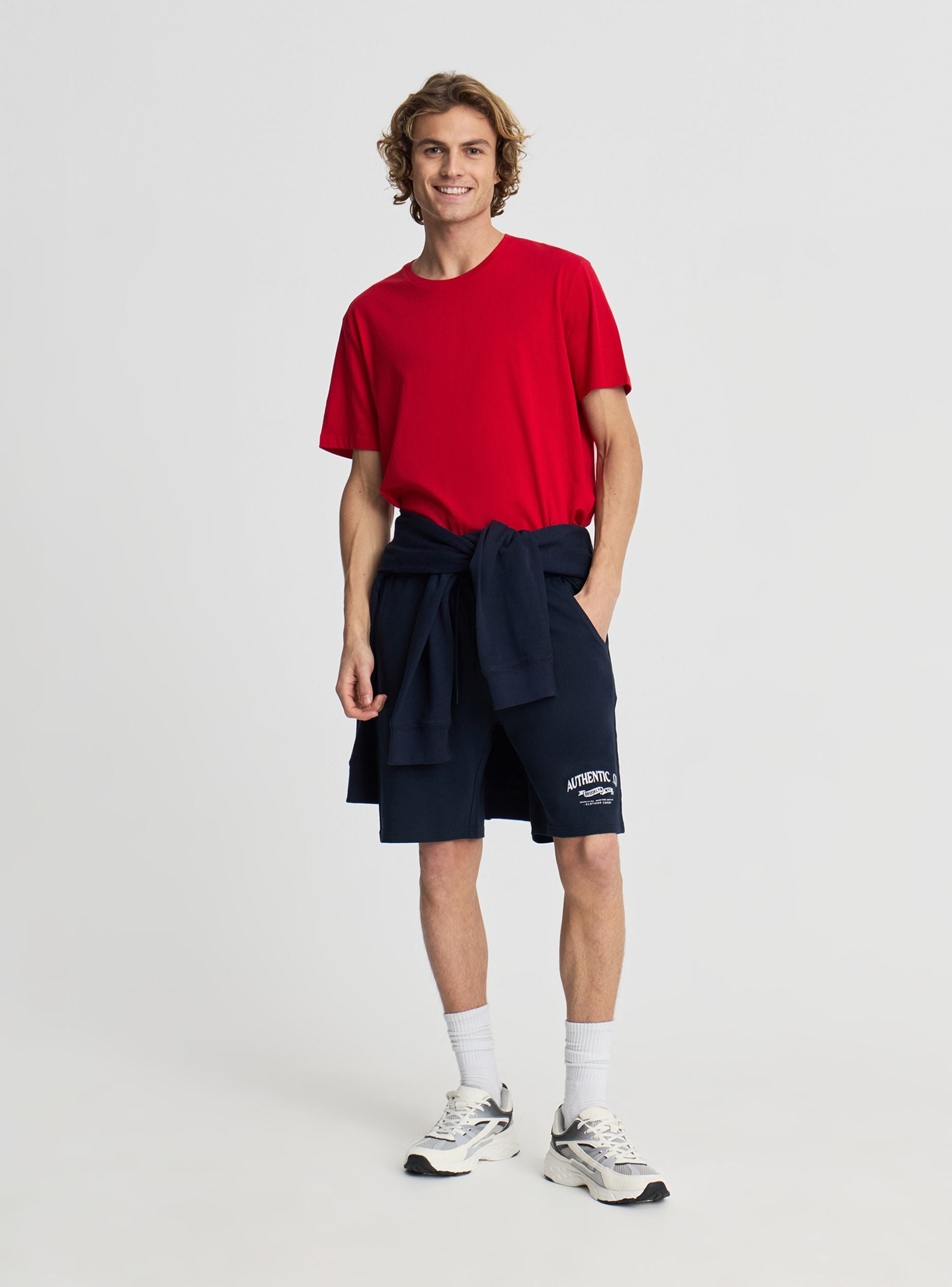 T-shirt basic a tinta unita Rosso vivo