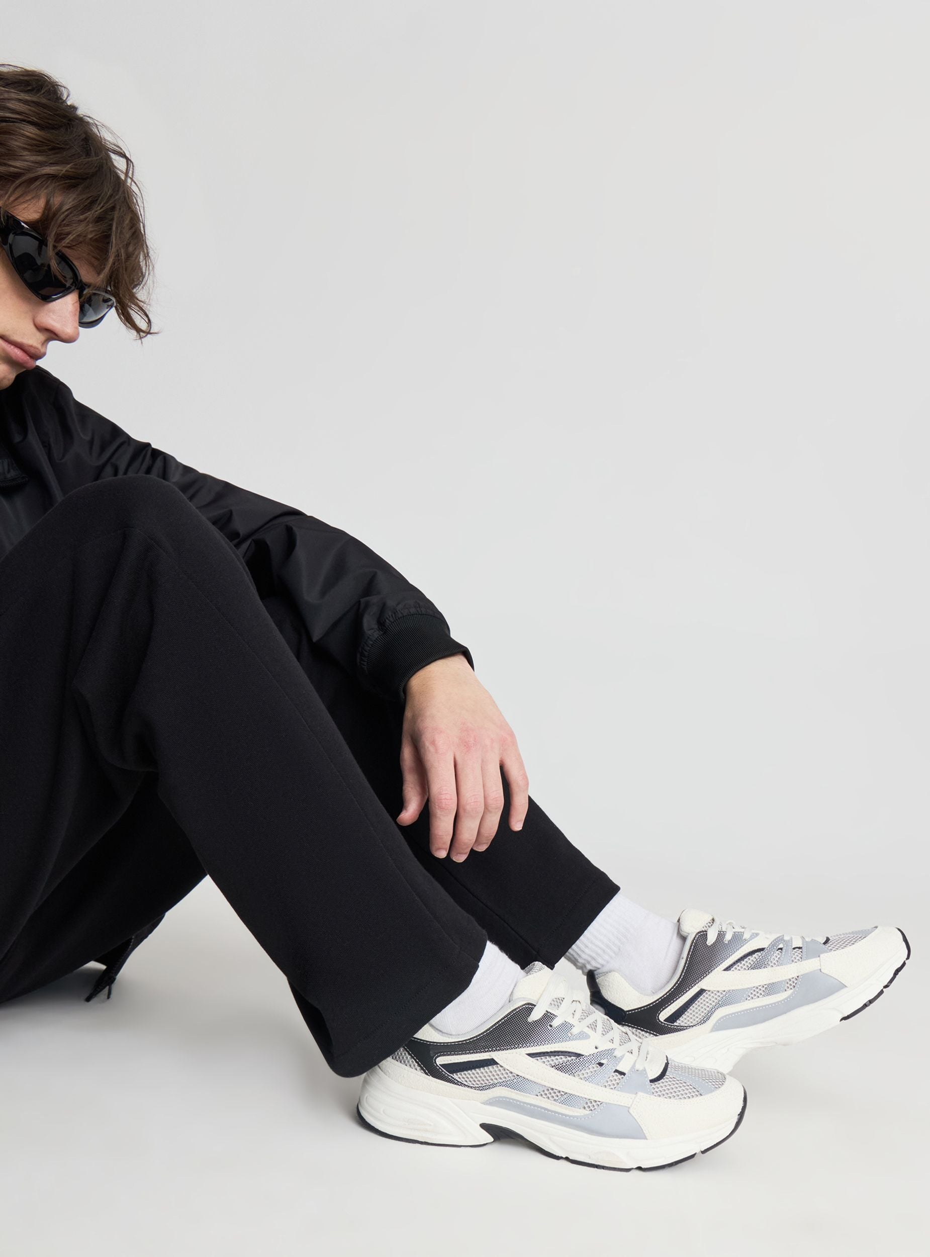 Sneakers tecniche con inserti a rete Var bianco ottico scarpe