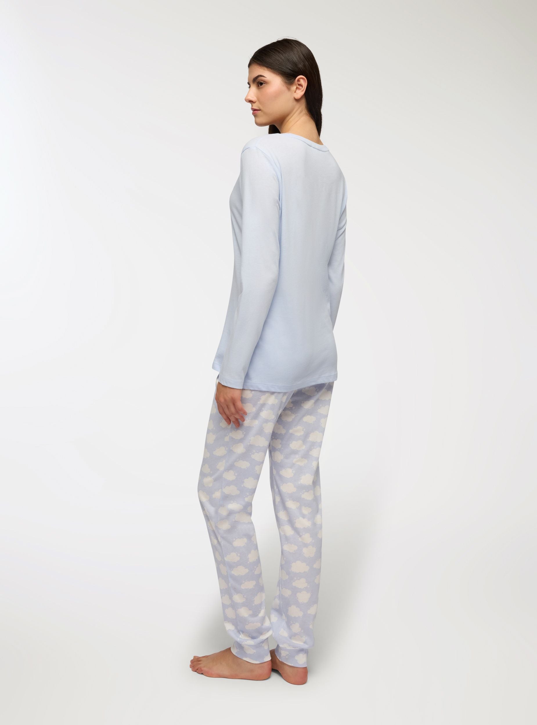 Set pigiama con stampe panda Celeste chiaro