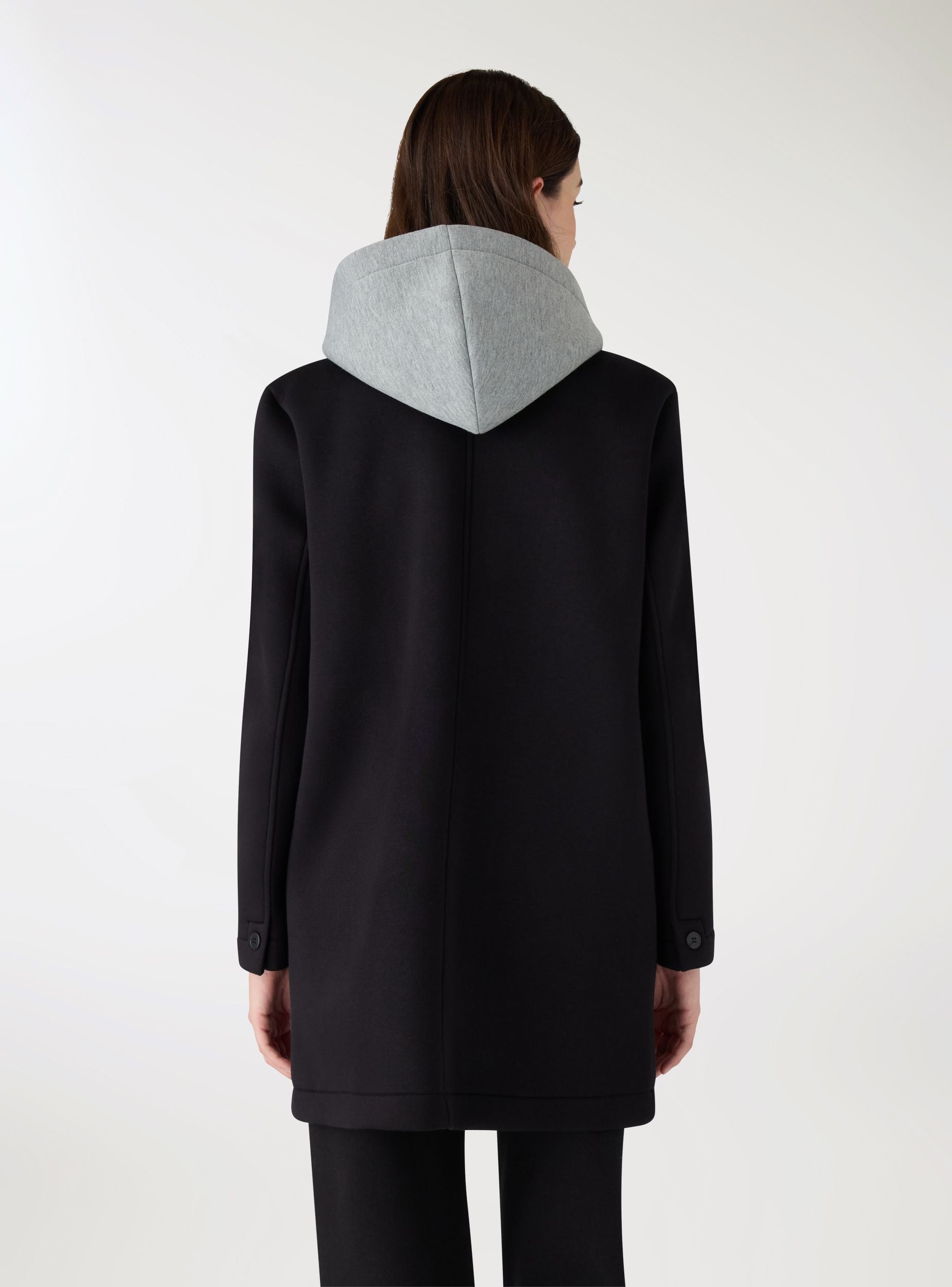 Trench doppiopetto con cappuccio donna