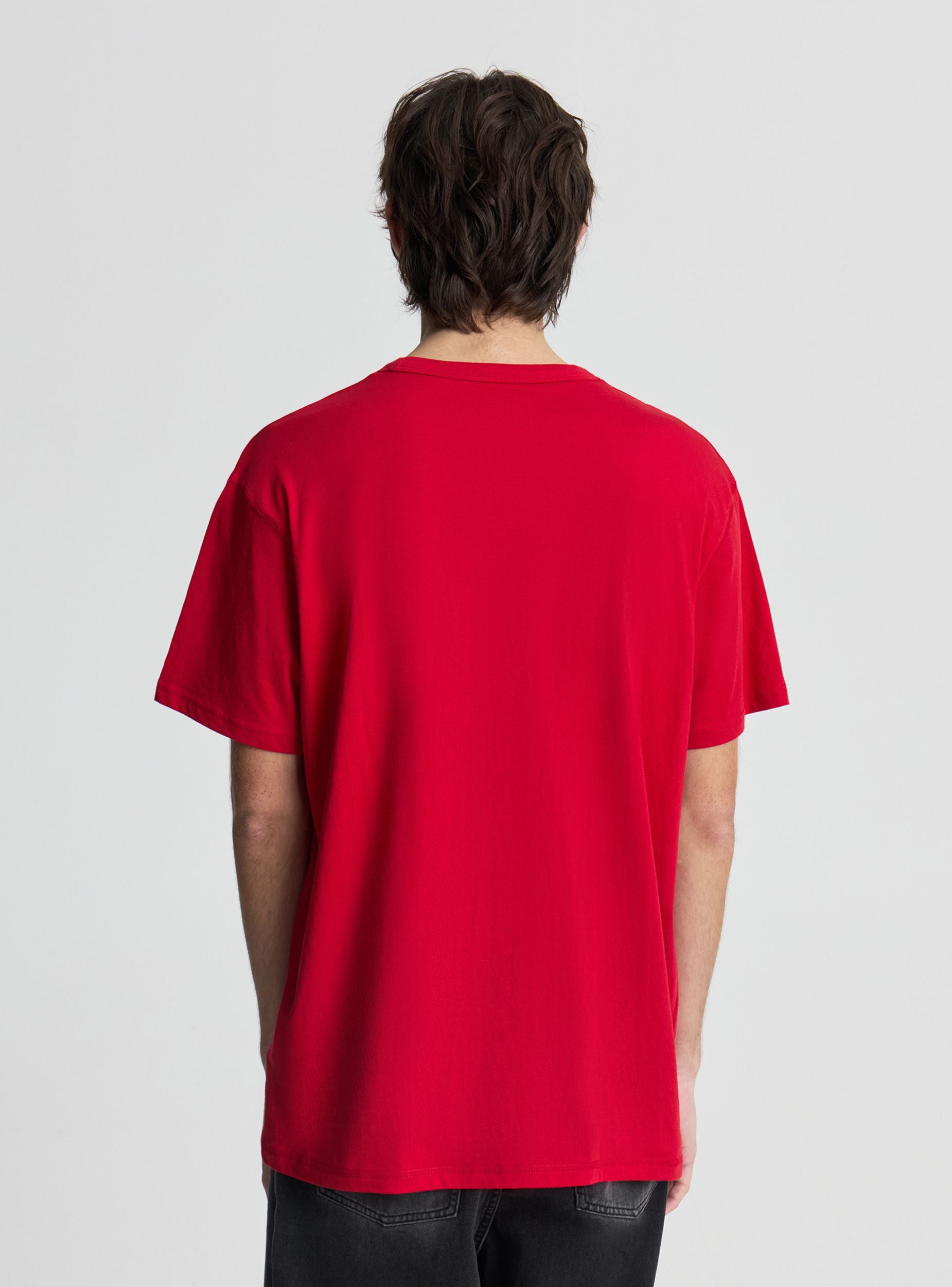 T-shirt relaxed con stampa 86 Rosso vivo uomo