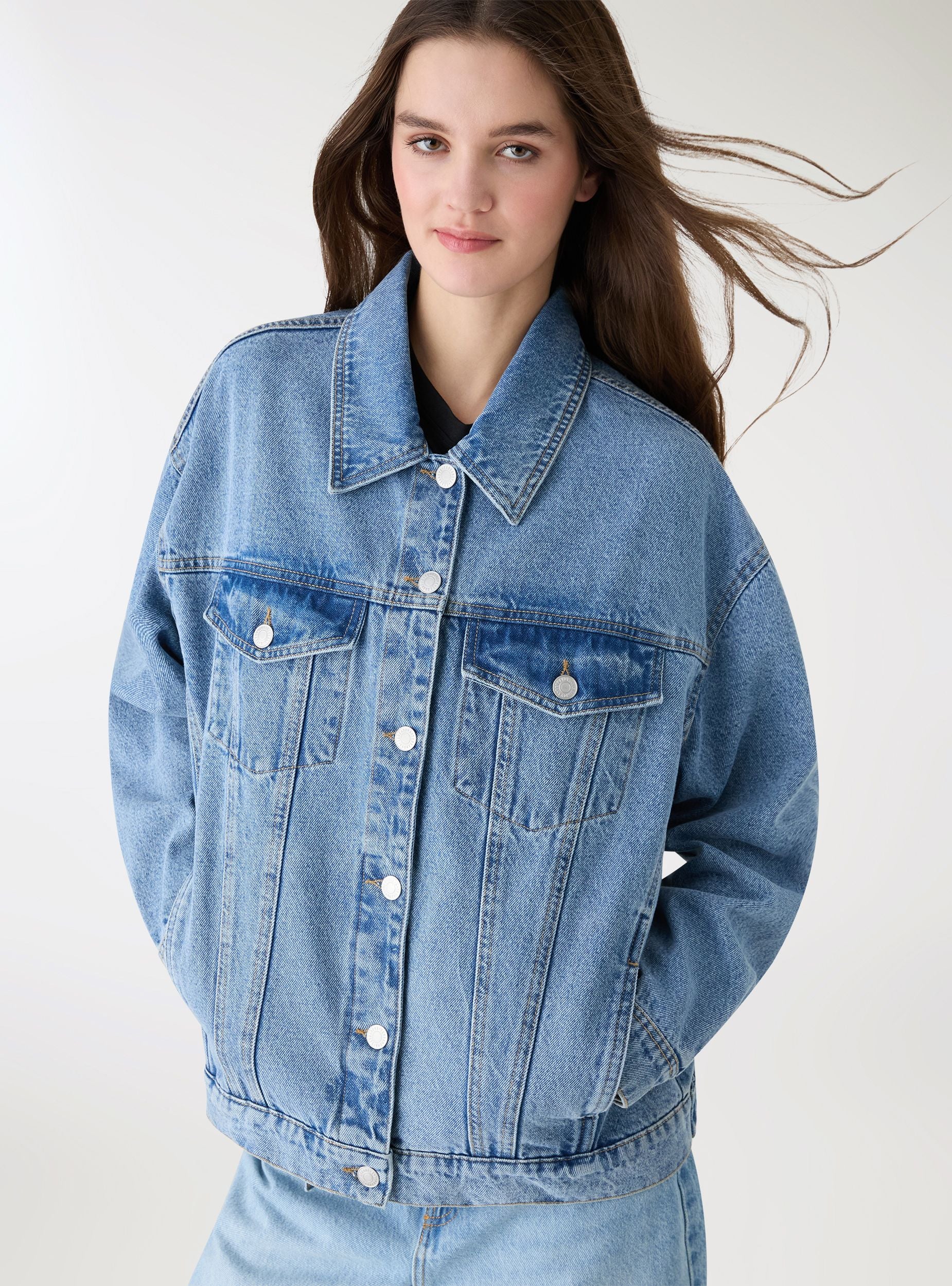 Oversized denim jacket - Terranova