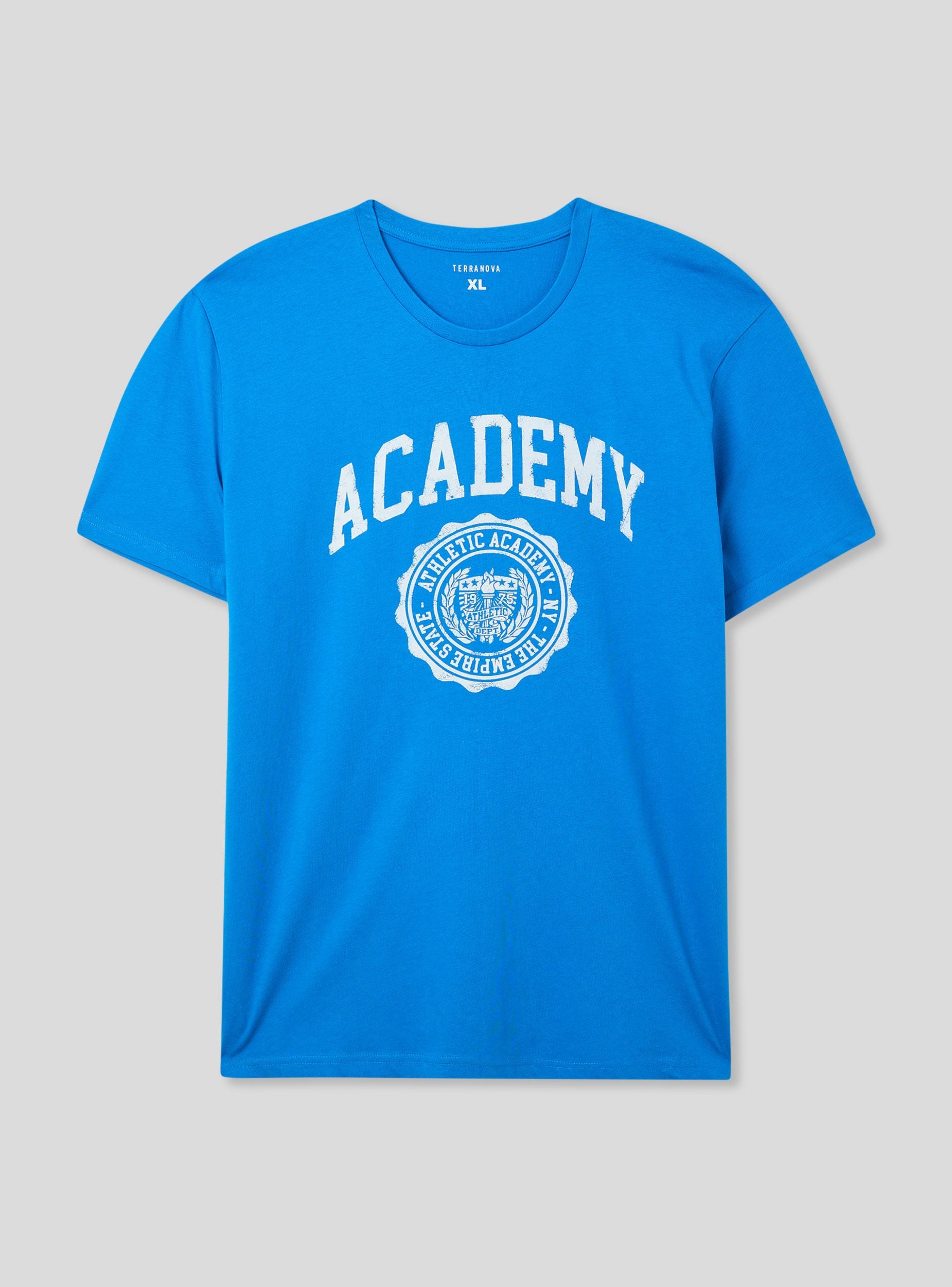 T-shirt con stampa stile college uomo