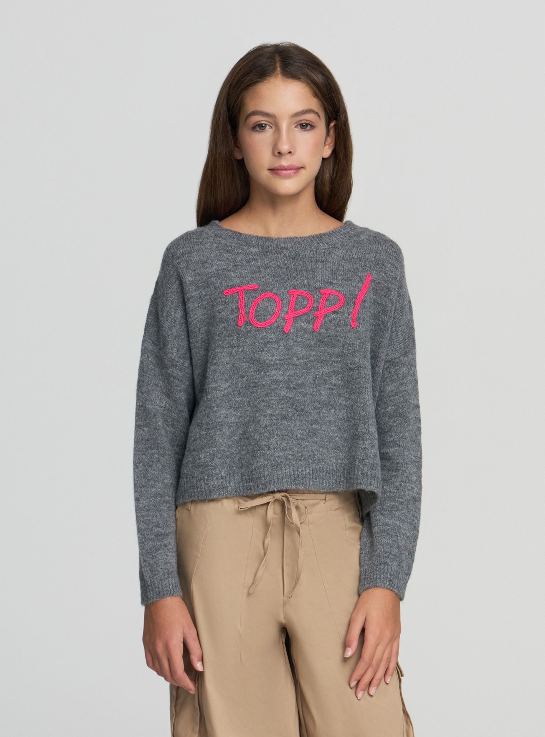 Maglia girocollo con scritta