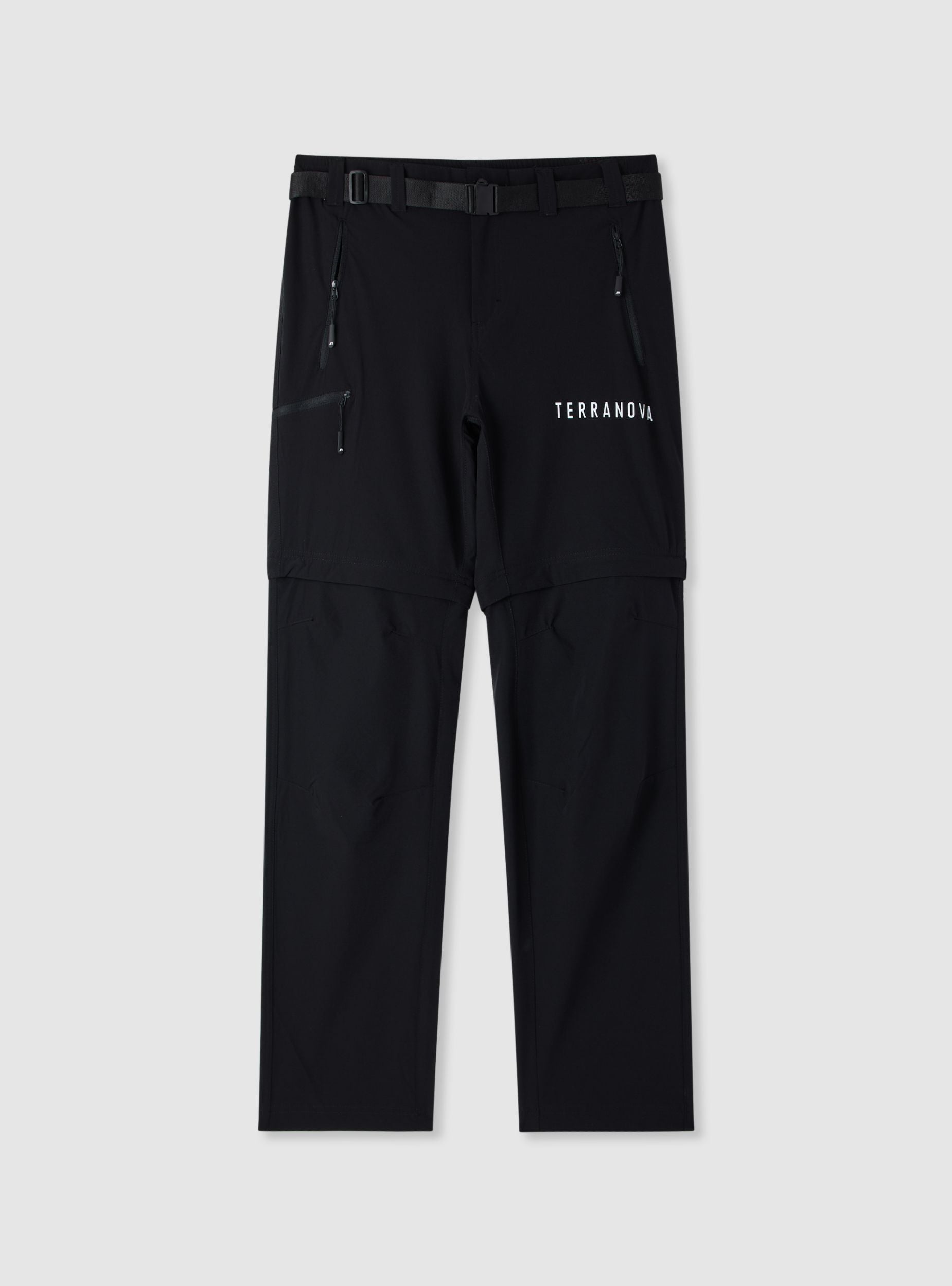 Pantaloni trekking convertibili con cintura e tasche zip