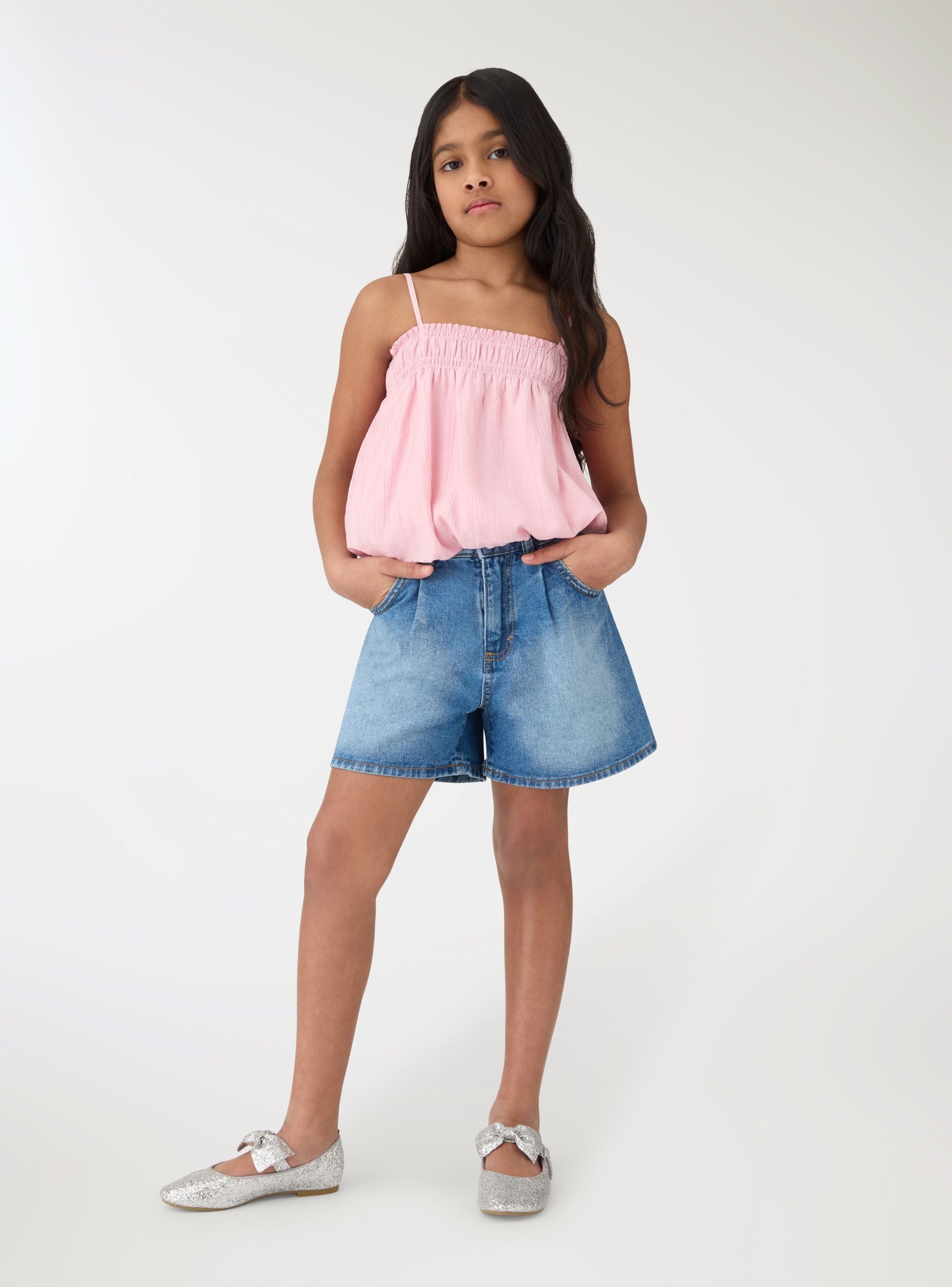Top balloon Rosa confetto donna