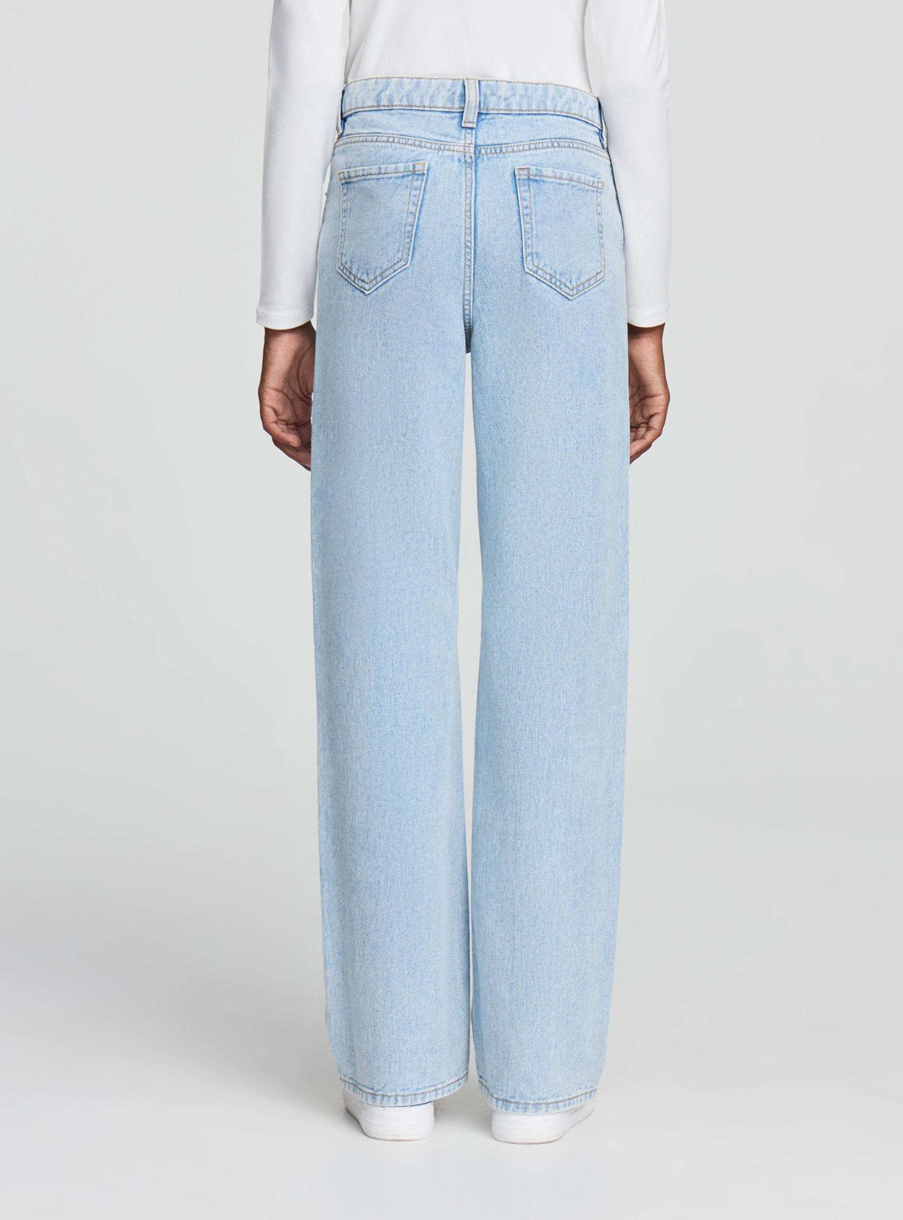 Jeans chiari wide leg Var blu denim chiaro