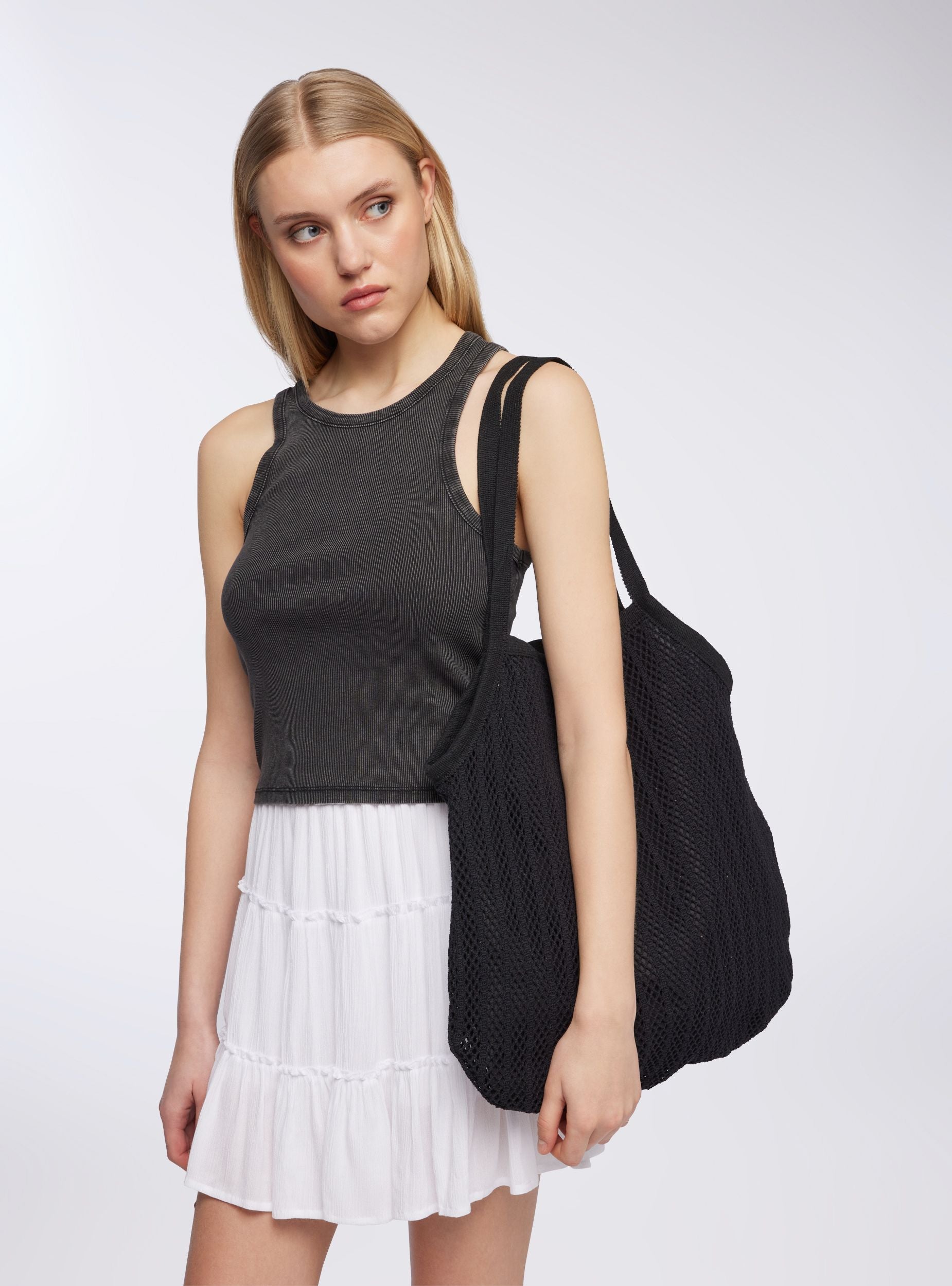 Borsa shopper grande in maglia borse