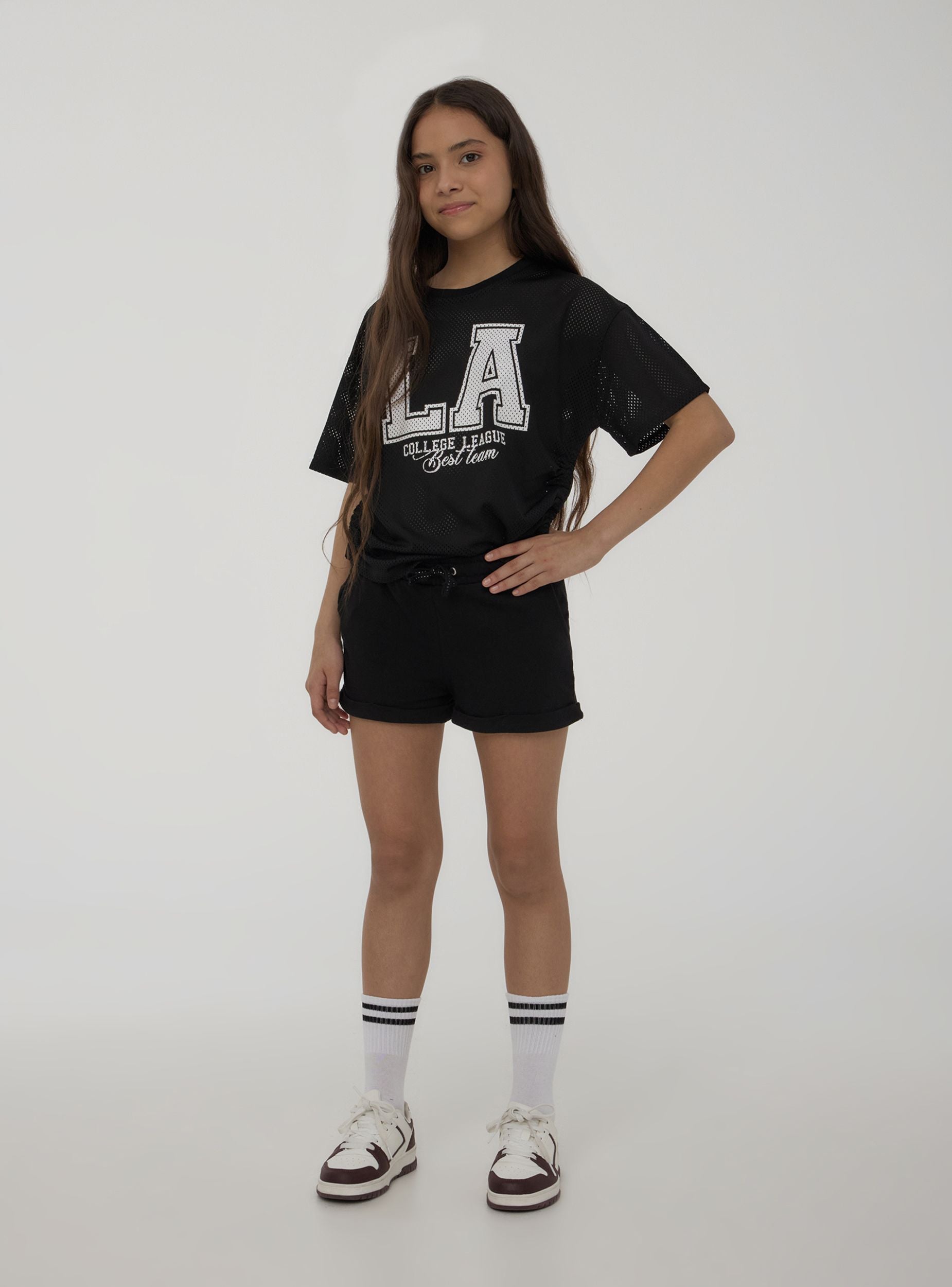 Pack 2 shorts con coulisse e risvolto 1x Nero, 1x