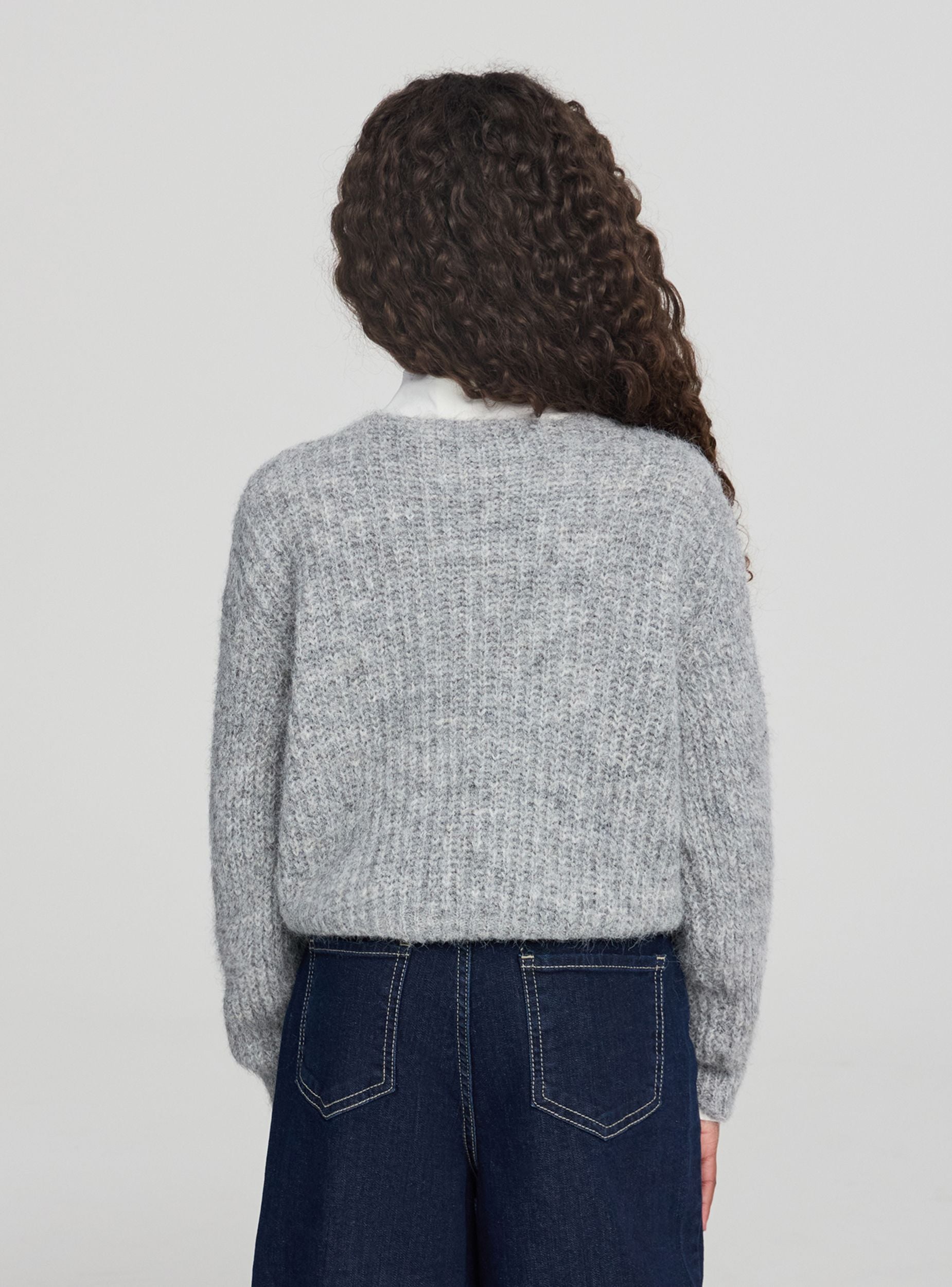 Maglia coste effetto pelo