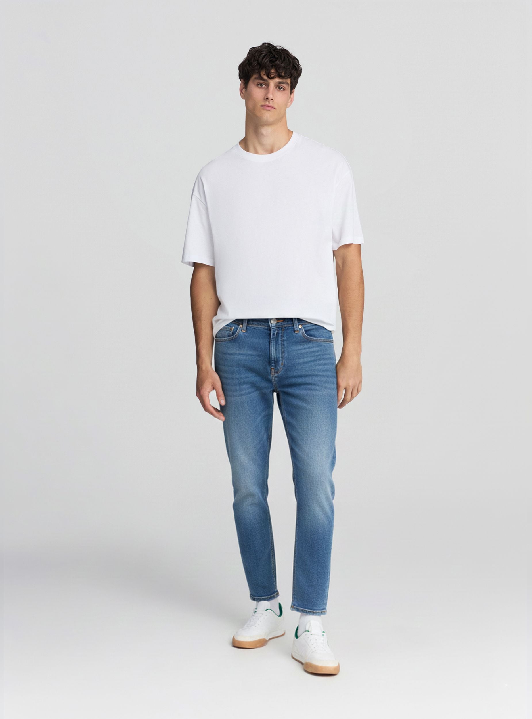 Jeans medi regular fit Blu denim medio