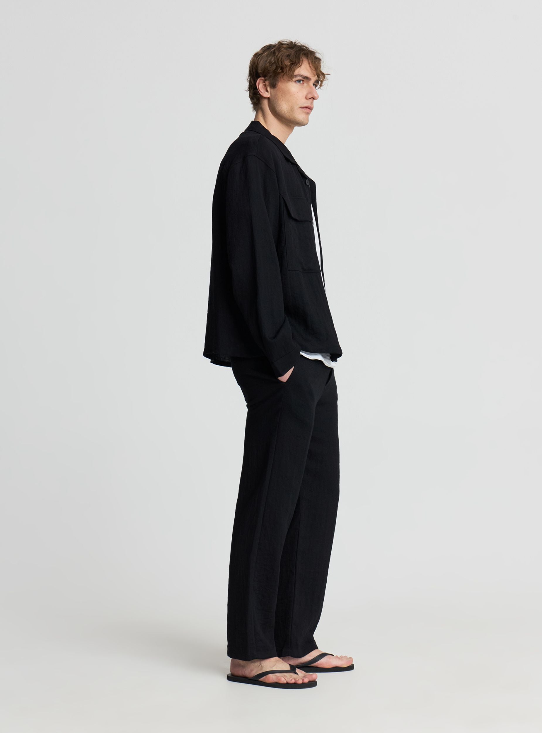 Pantaloni baggy a tinta unita