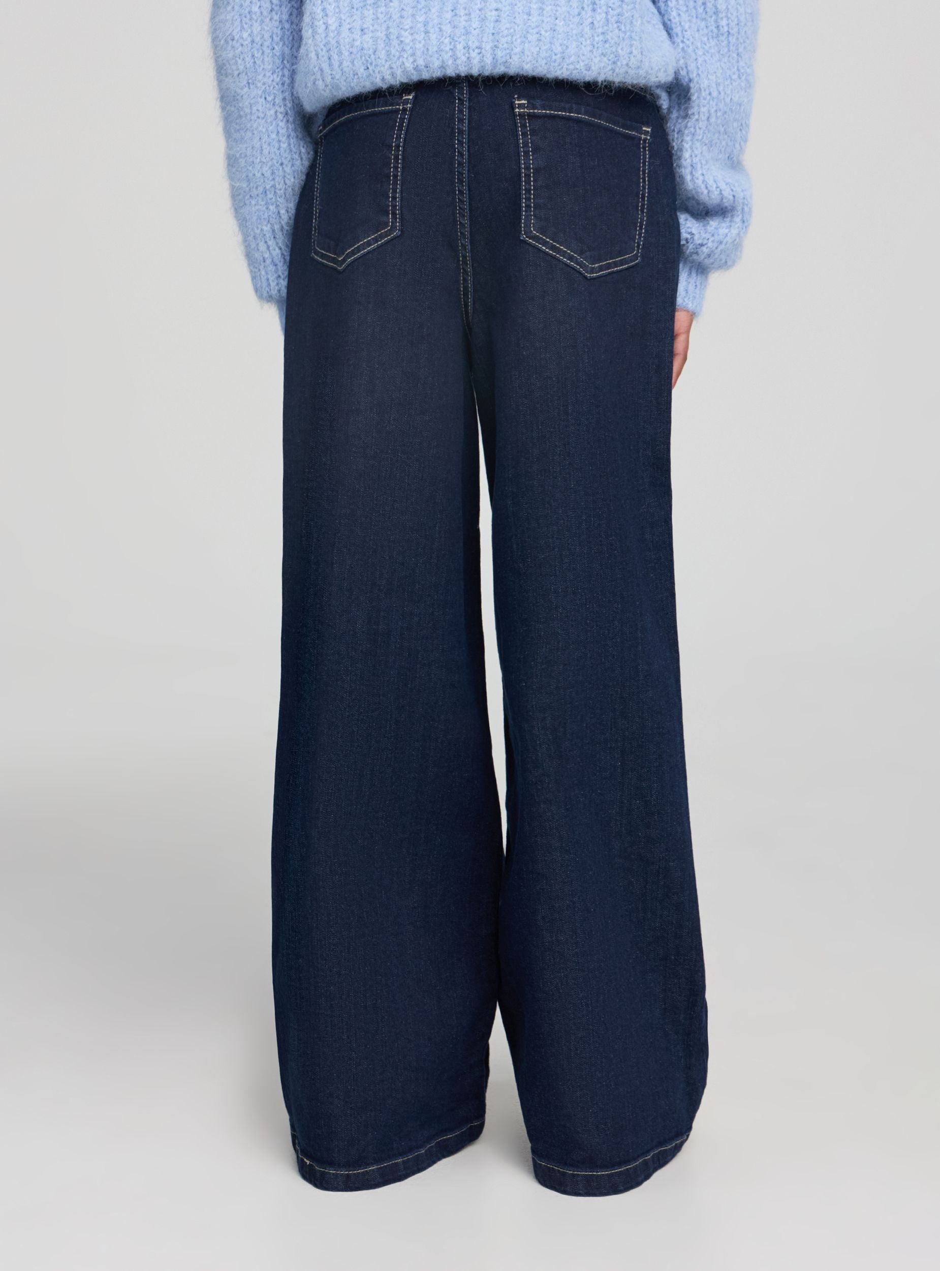 Jeans wide leg Blu denim scuro