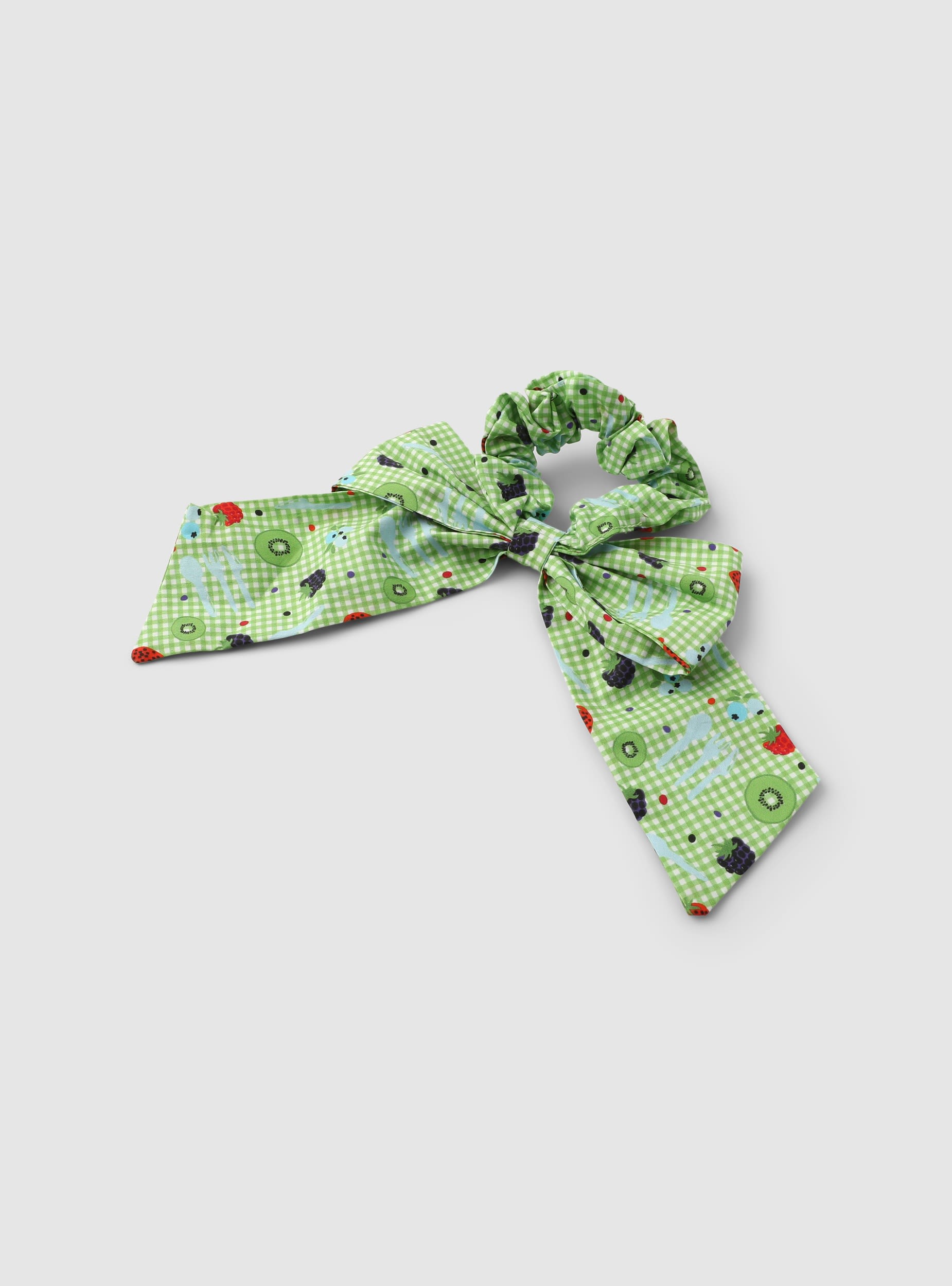 Elastico per capelli con fiocco stampato Var verde