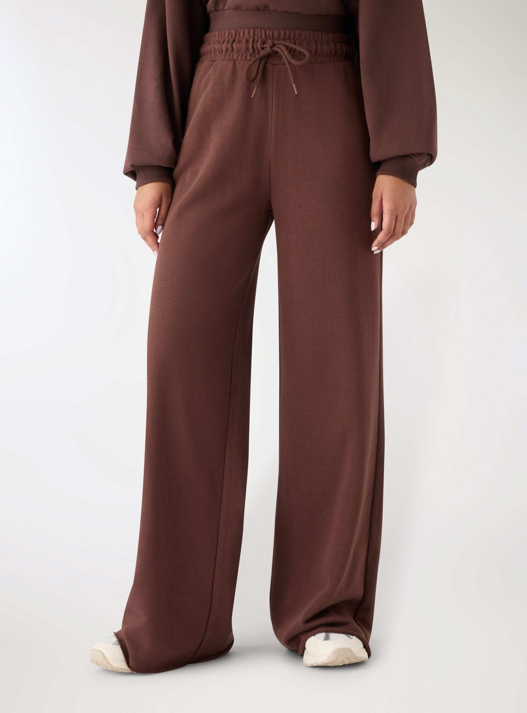 Pantaloni tuta wide leg tinta unita