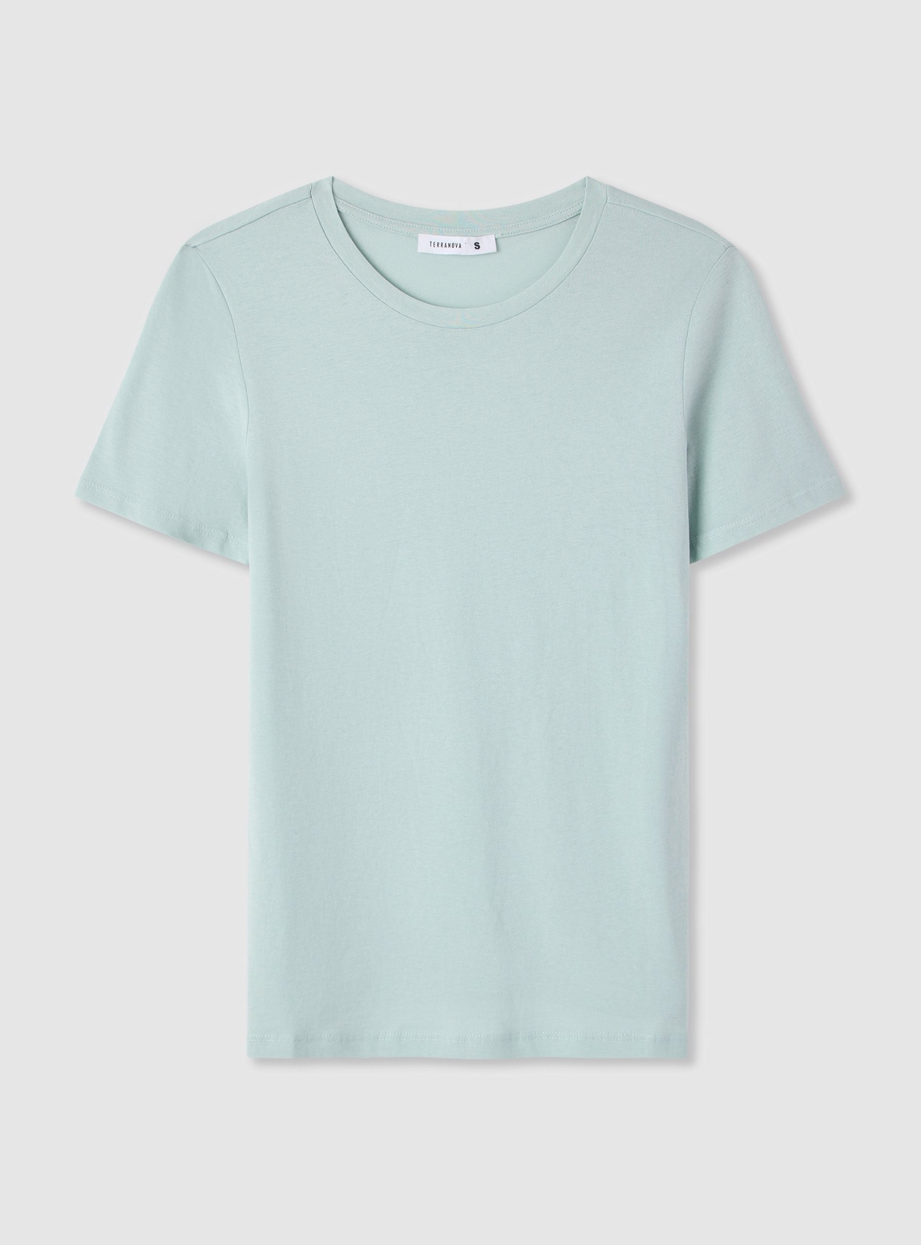 T-shirt basic a tinta unita Verde acqua