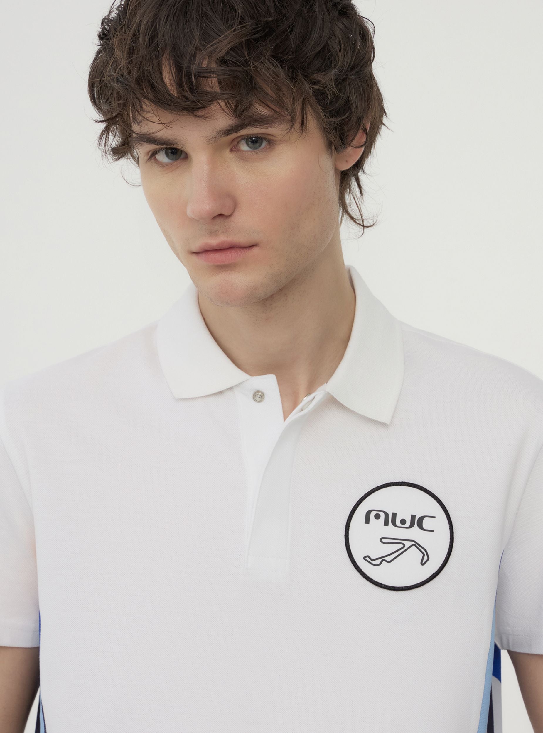 Polo con strip MWC Bianco ottico