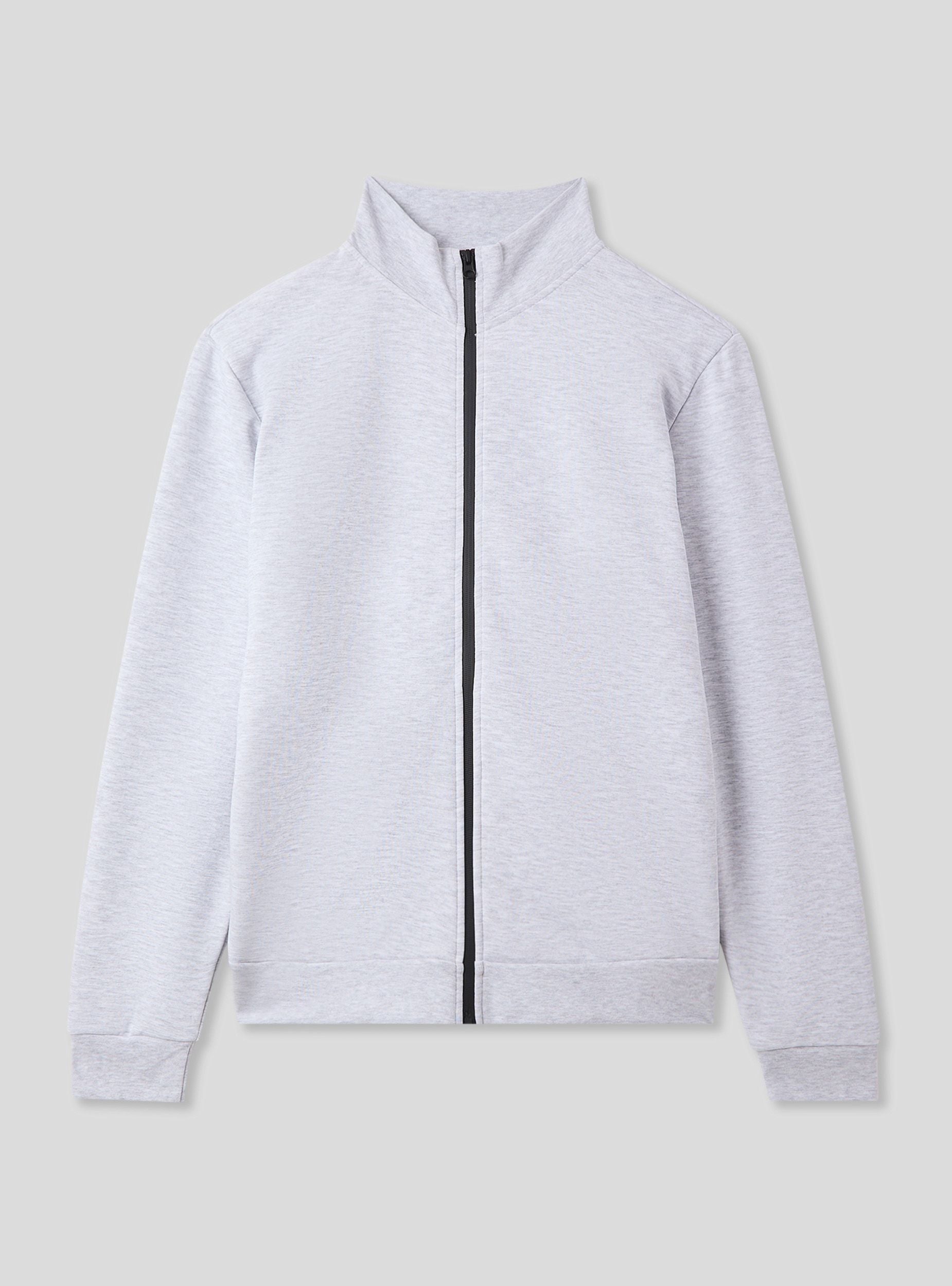 Felpa in cotone pesante Grigio chiaro melange