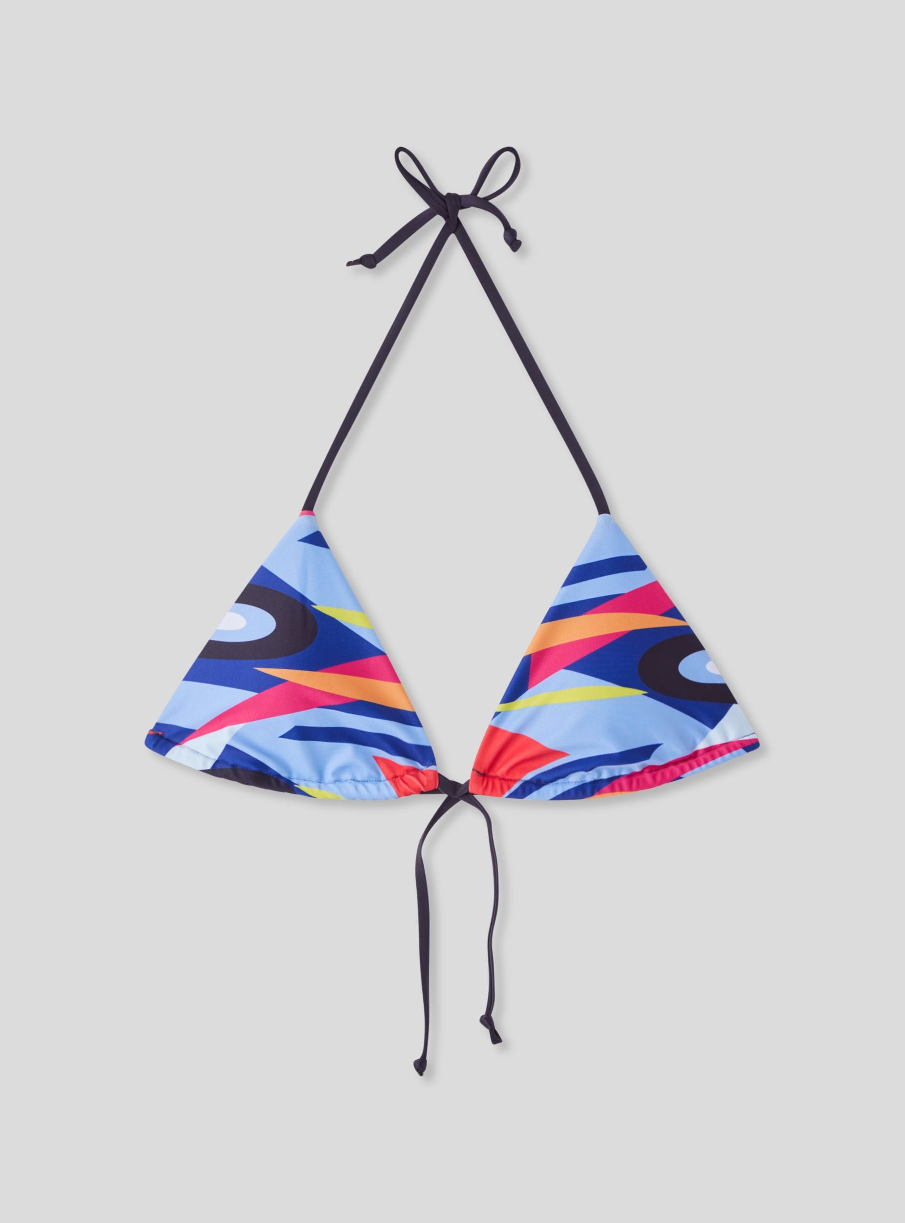 Reggiseno bikini triangolo con stampa MWC Var blu scuro
