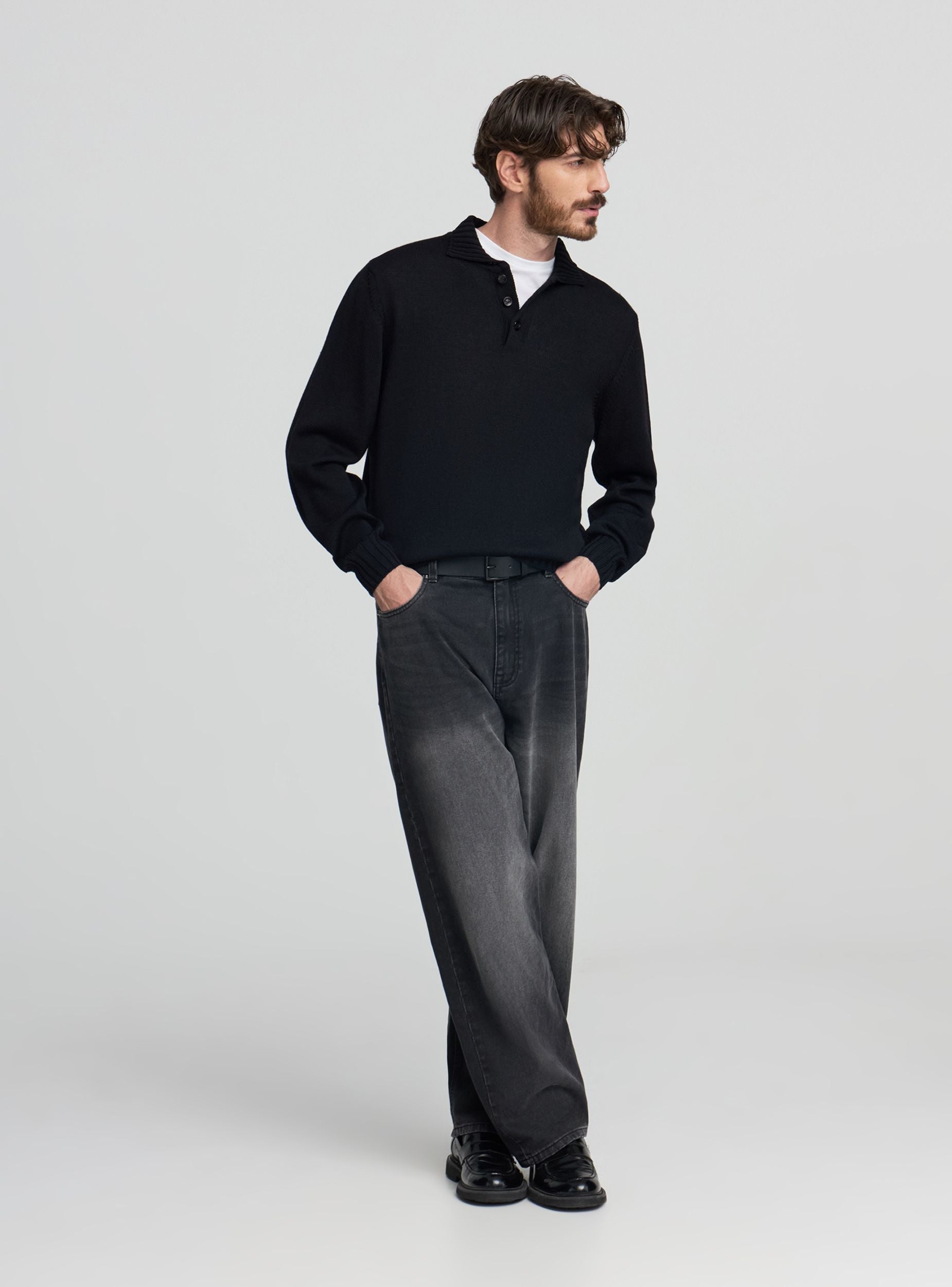 Maglia colletto derby