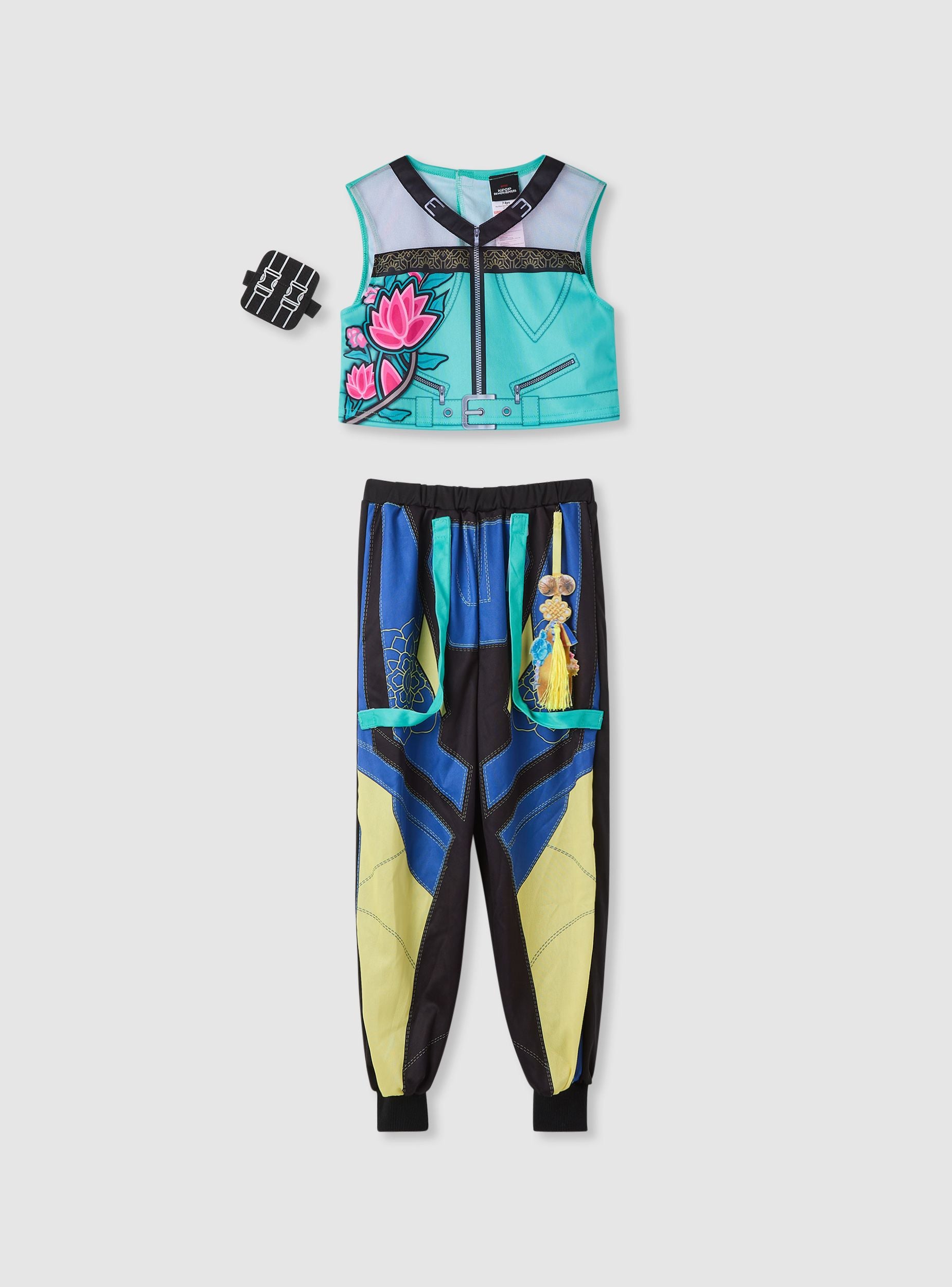 Costume KPOP Zoey con stampa fantasia Var verde