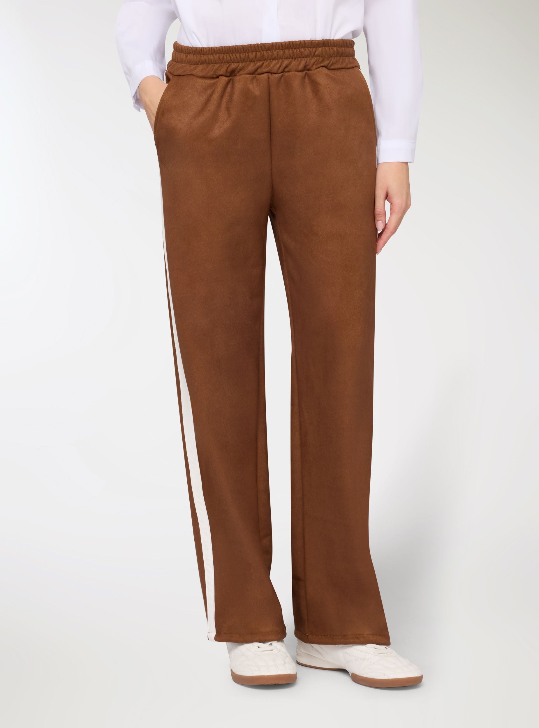 Pantaloni tuta dritti con bande laterali