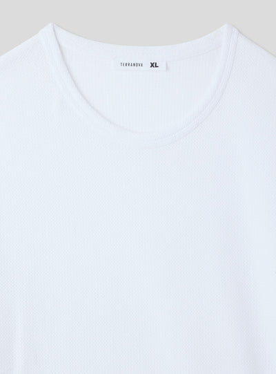 T-shirt tinta unita tessuto strutturato
