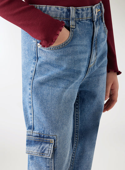 Jeans wide leg cargo
