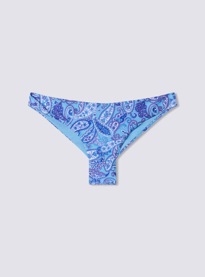 Slip brasiliana bikini con stampa cachemire