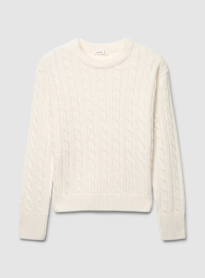 Maglia a trecce girocollo
