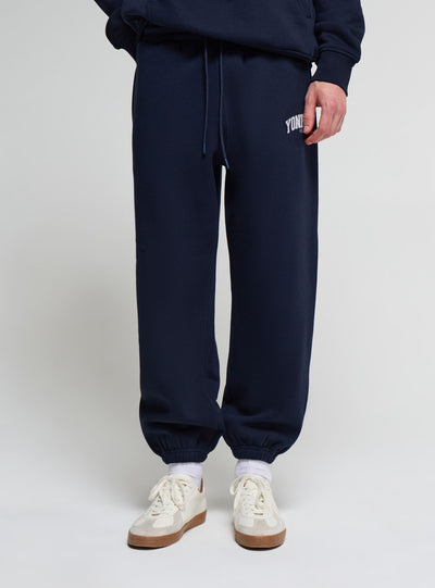 Pantaloni tuta jogger con stampa college