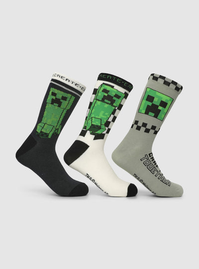 Pack 3 calzini con stampa Minecraft® da bambino