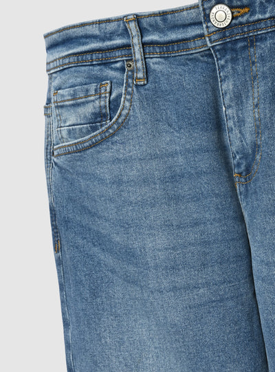 Jeans regular a tinta unita